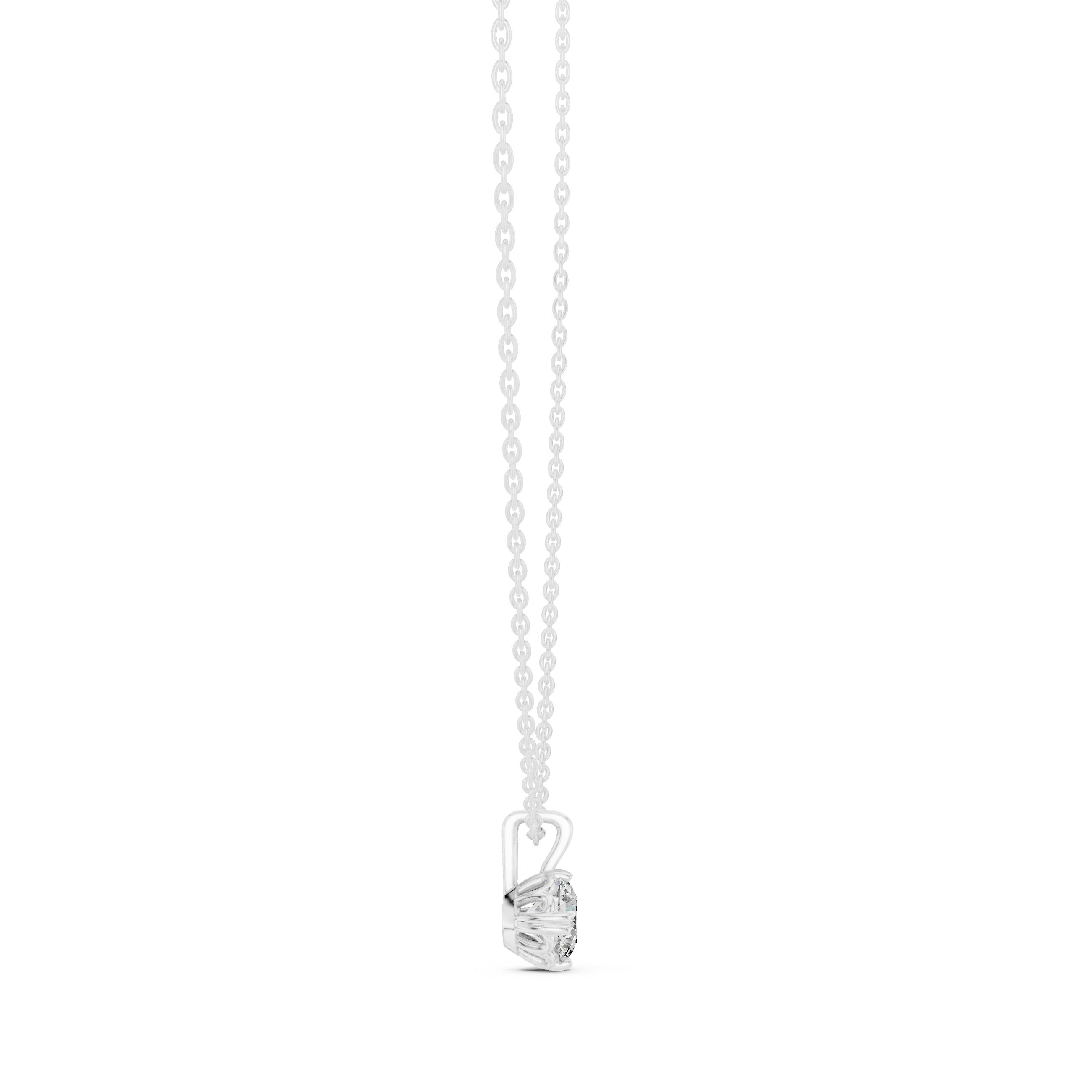 Muur Atelier Solid Gold 1-Carat Round Diamond Solitaire Collet Pendant