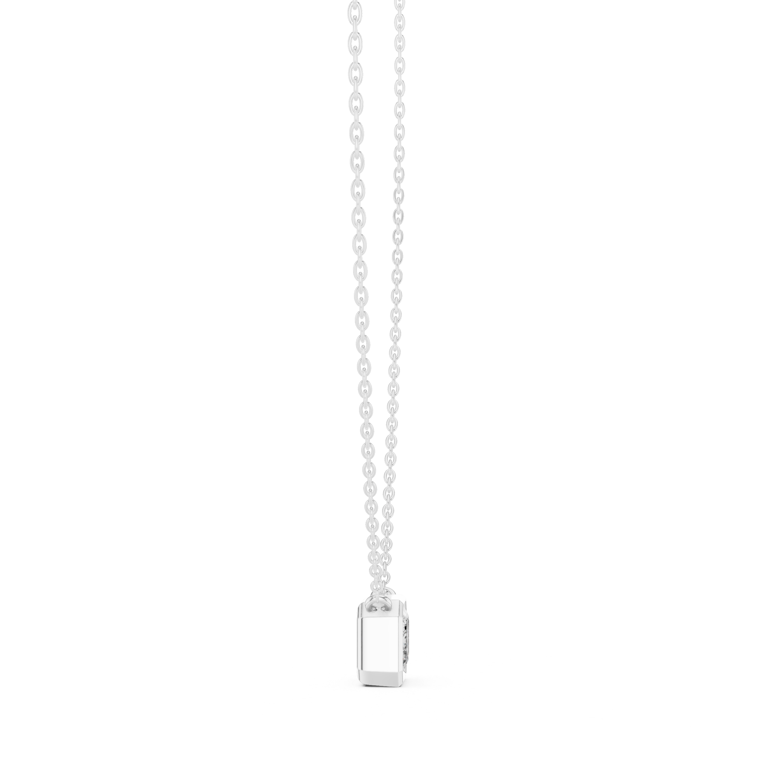 Muur Atelier Solid Gold Grand East-West Emerald Bezel Diamond Pendant