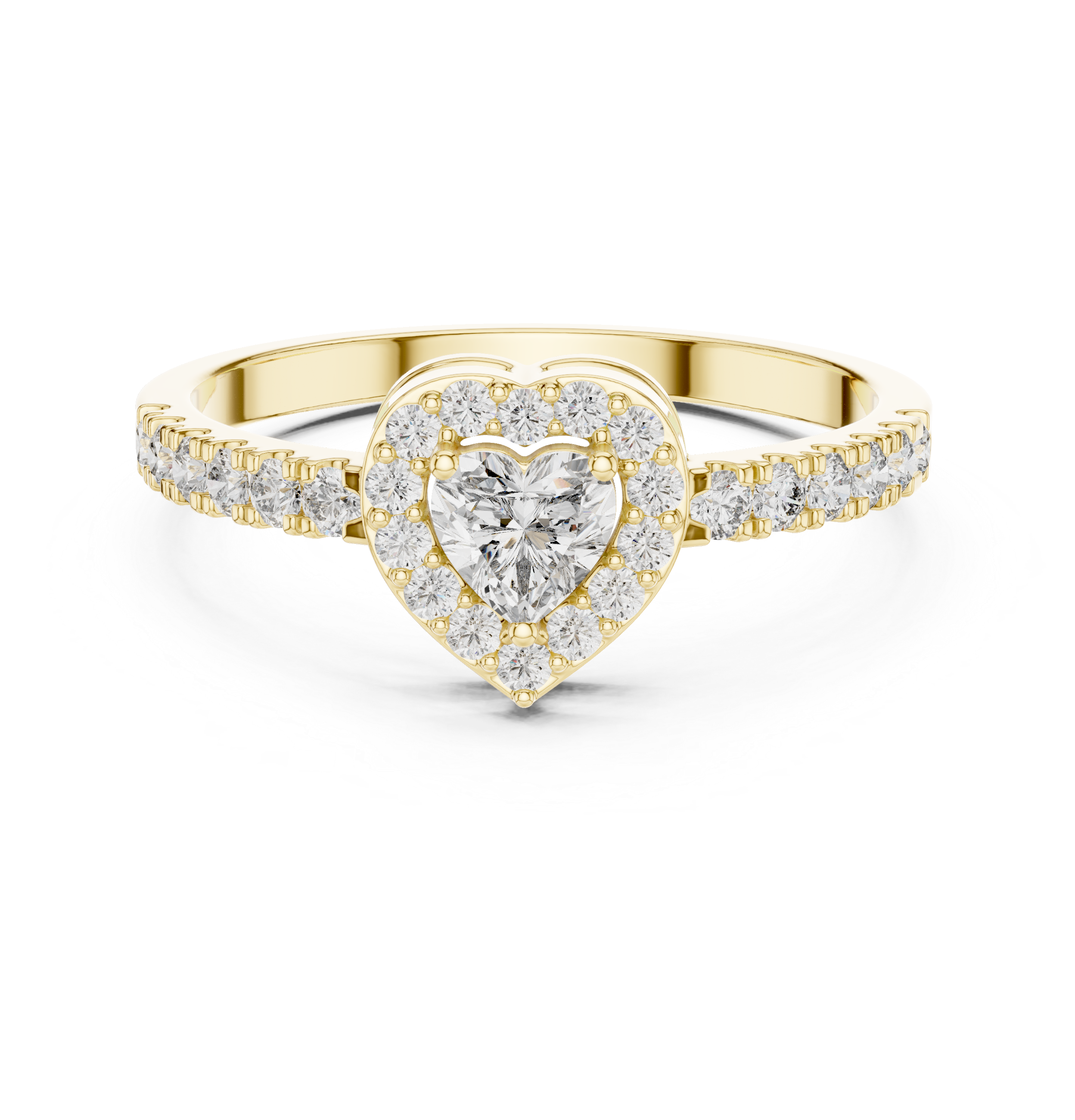 The Kongsberg Ring - Heart Cut Halo Diamond Promise Ring