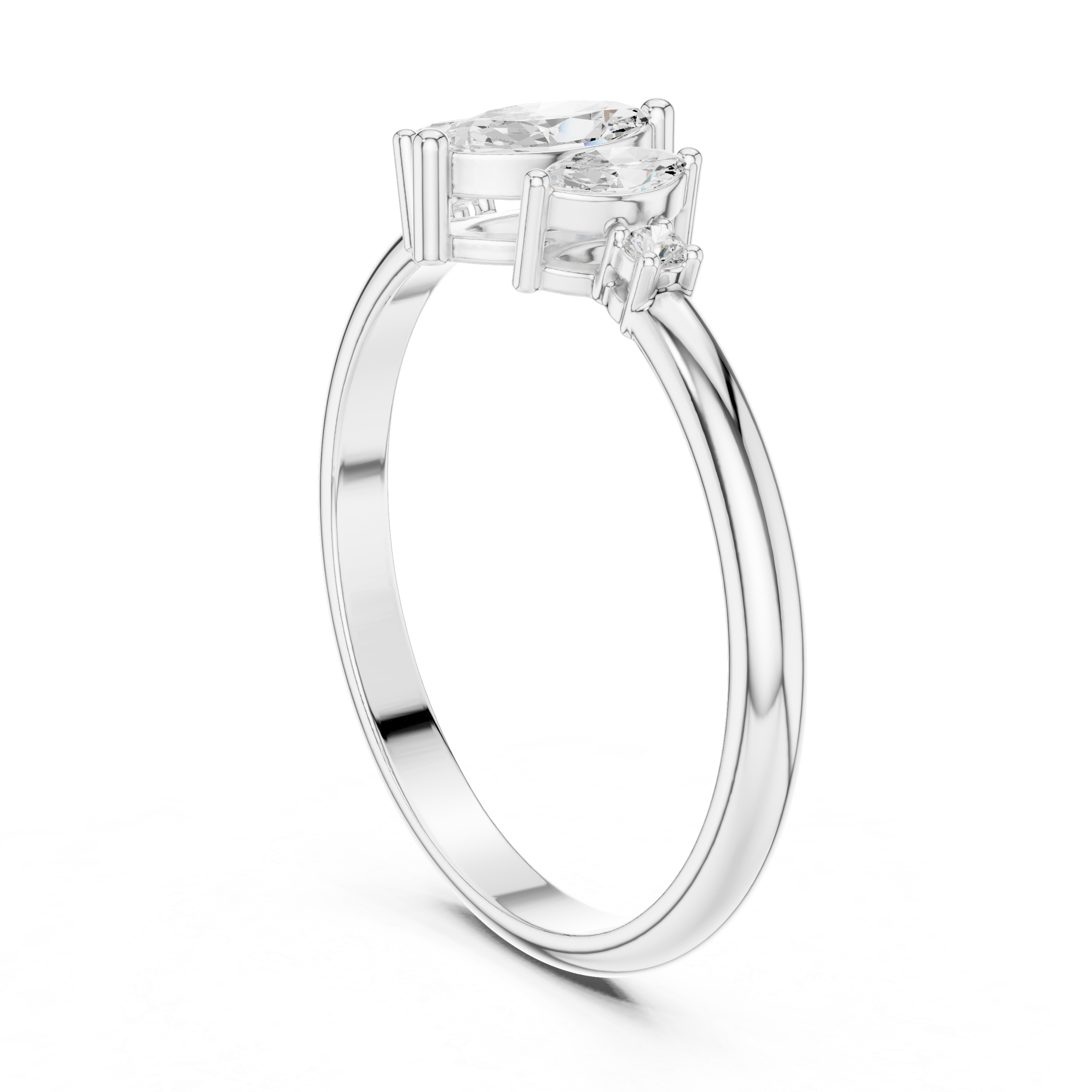 The Bastogne Ring - Marquise & Round Cut Five-Stone Geometric Diamond Ring