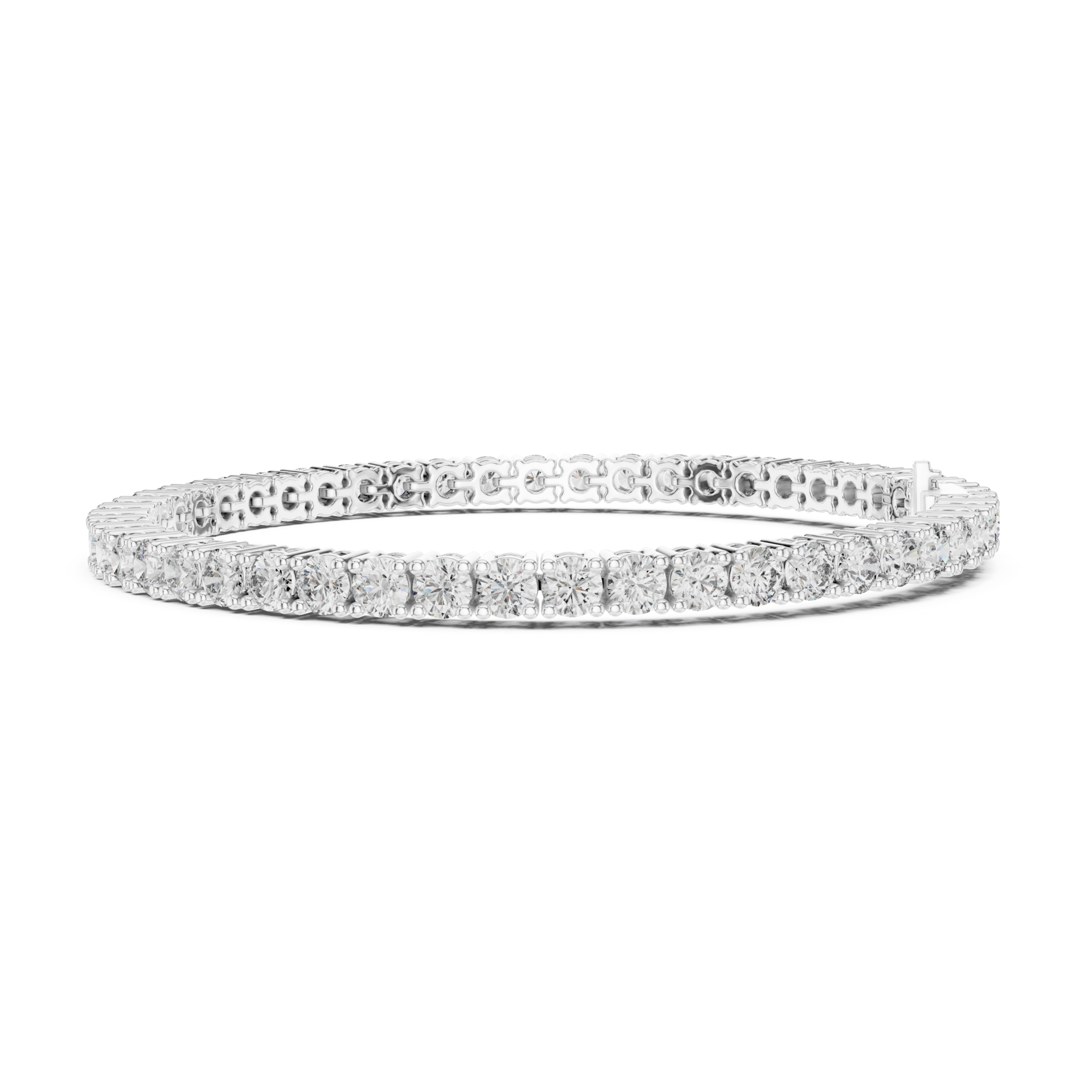 The Bethesda Bracelet - Round Diamond Collet Set Tennis Bracelet