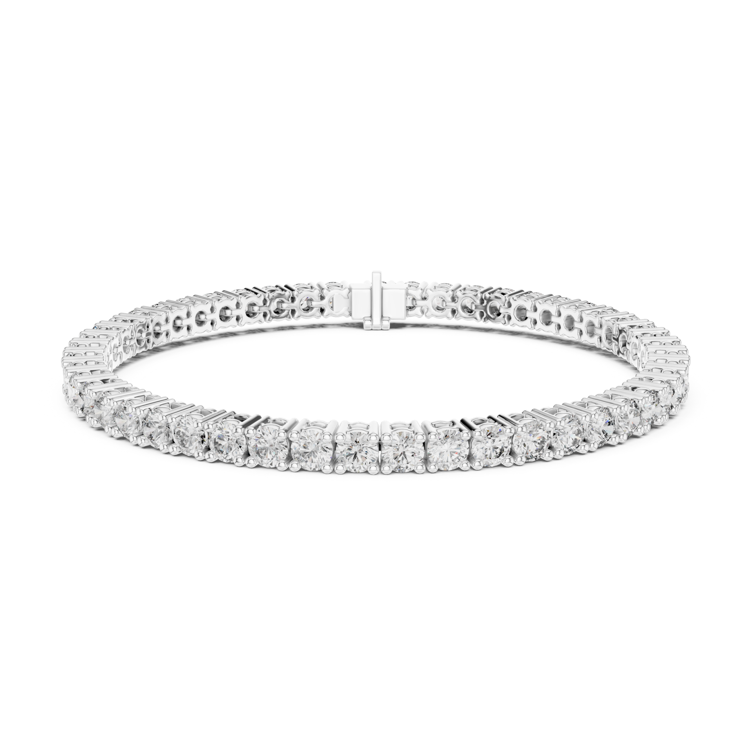 The Bethesda Bracelet - Round Diamond Collet Set Tennis Bracelet