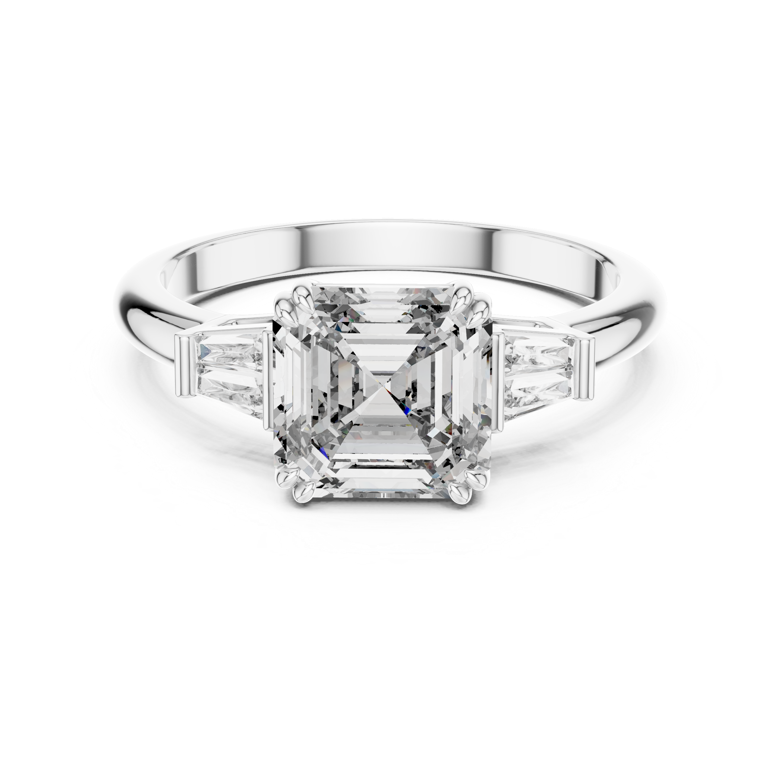 The Varberg Ring - Square Emerald Cut Five-Stone Baguette Engagement Ring