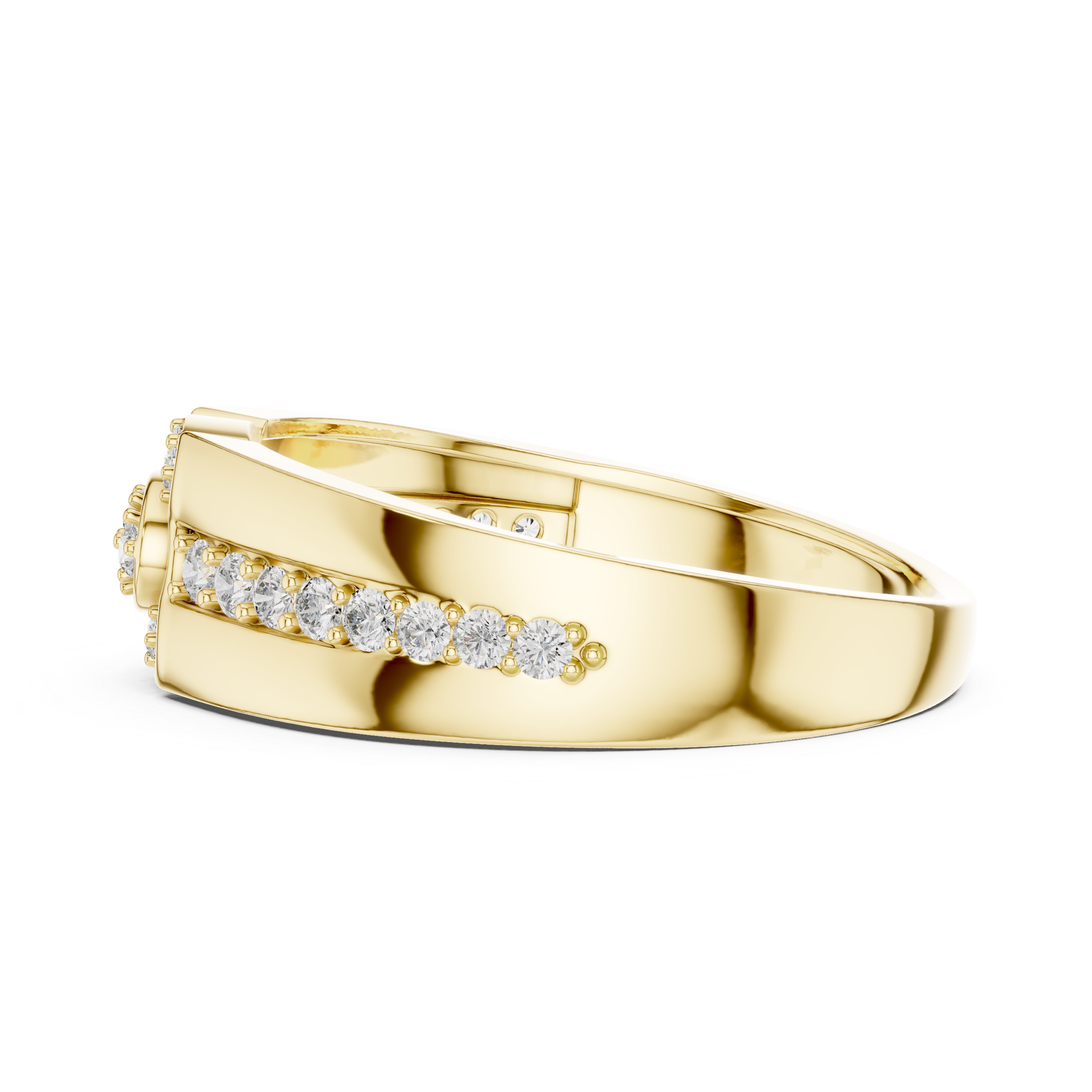 The Larvotto Ring - Vintage-Inspired Diamond Cluster Band