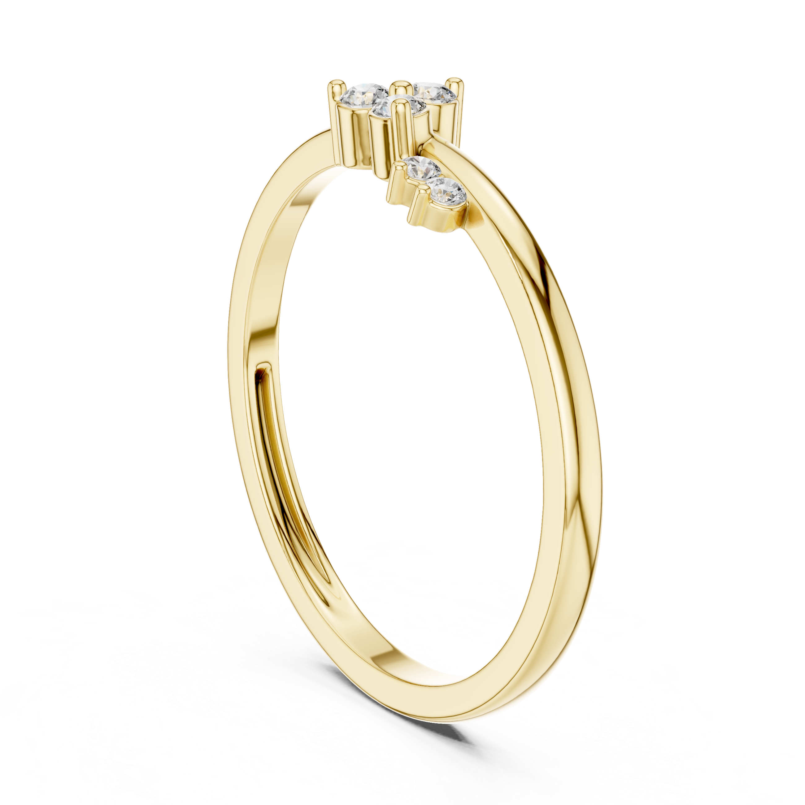 The Schaan Ring - Organic Scattered Diamond Cluster Band