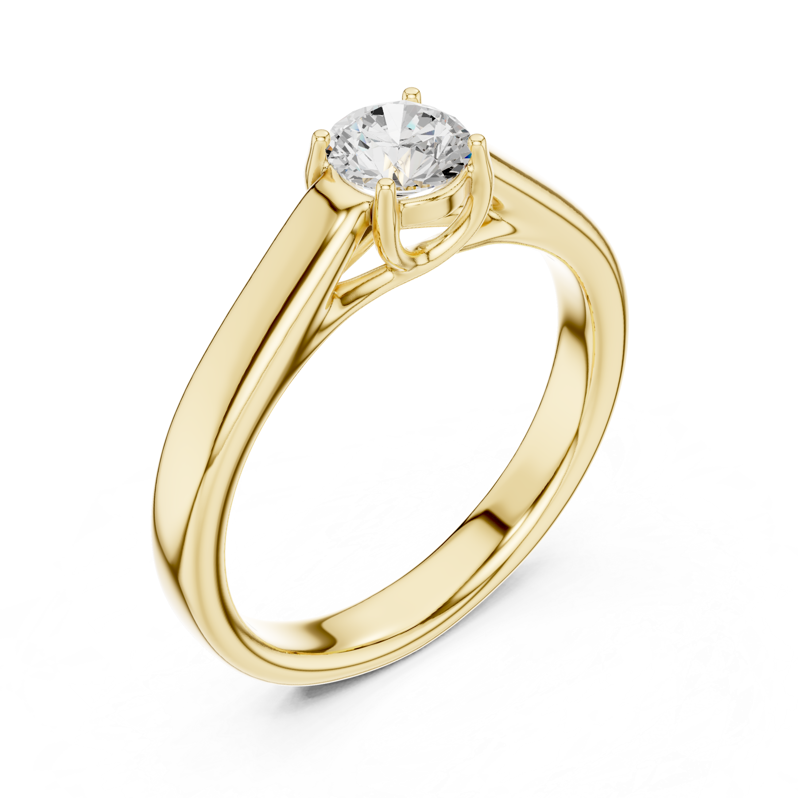 The Tutzing Ring - Minimalist Cathedral Solitaire Engagement Ring