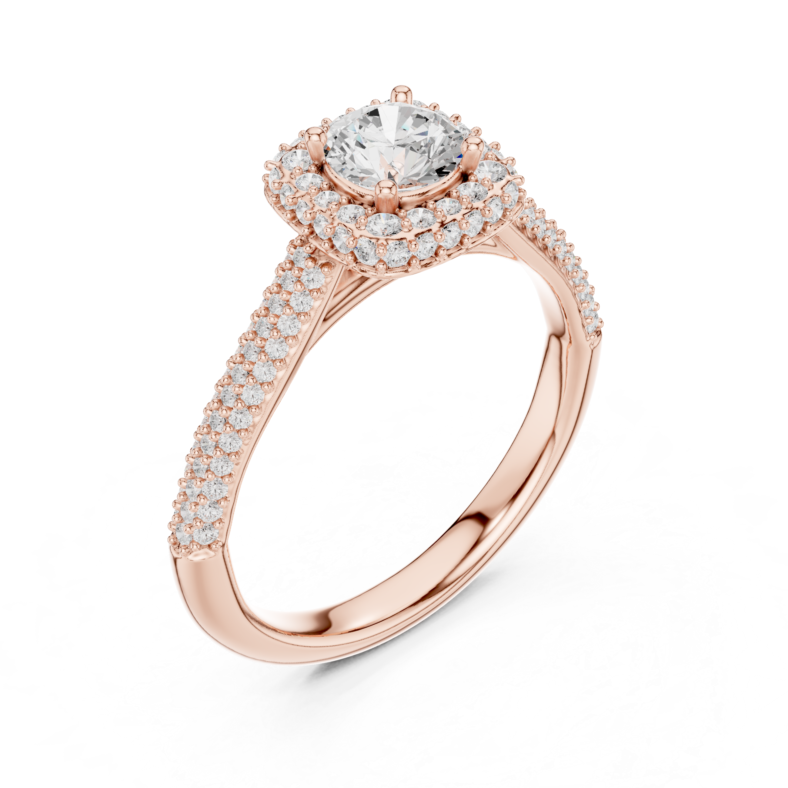 The Bloemendaal Ring - Cathedral Square Halo Engagement Ring