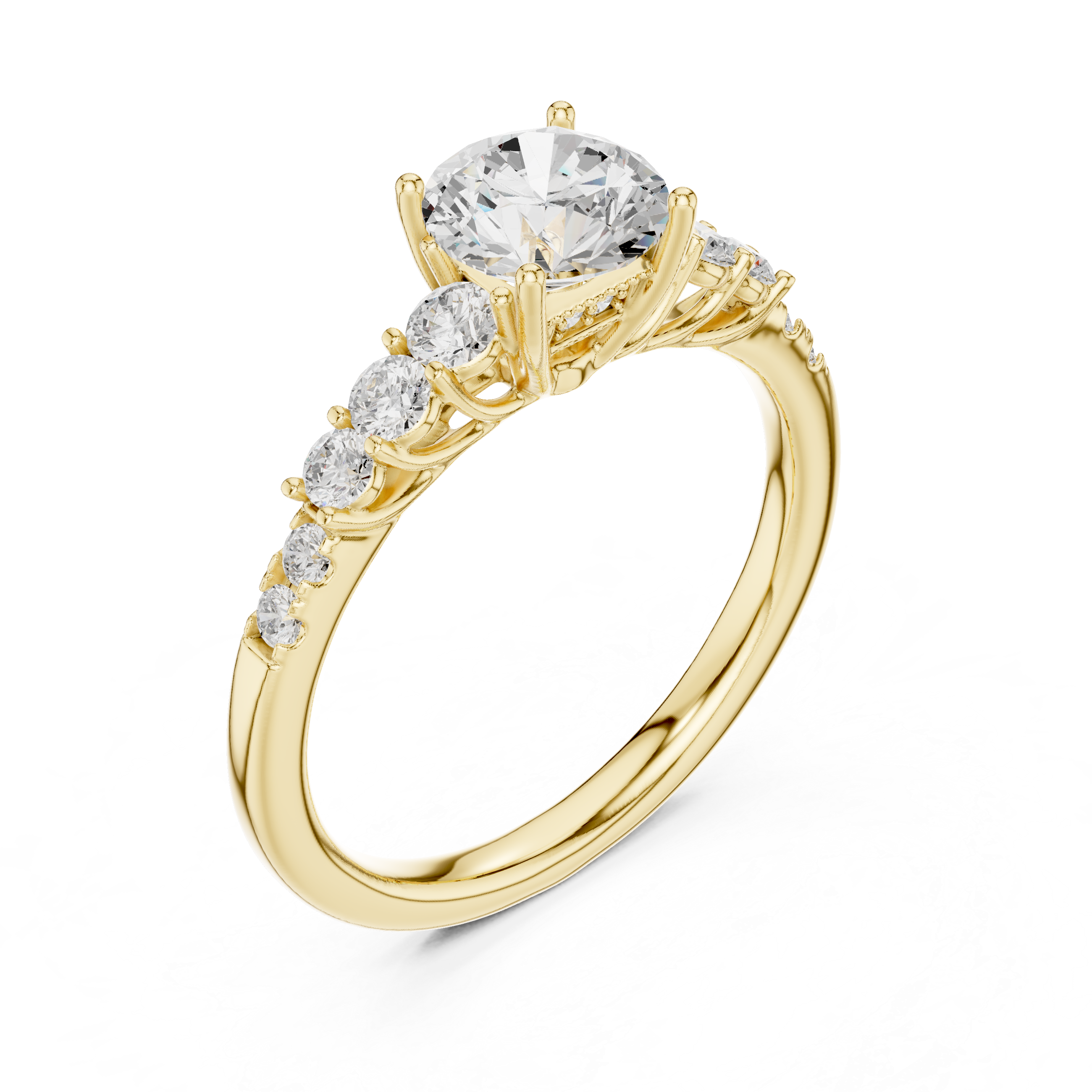 The Danderyd Ring - Sculptural Cathedral Engagement Ring