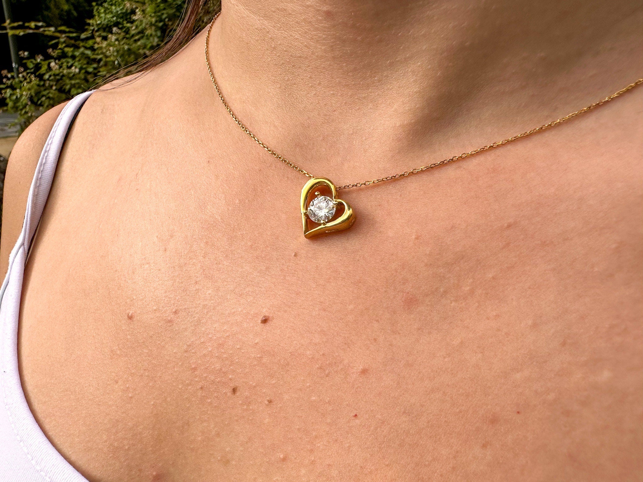 Moissanite Heart Shapped Necklace