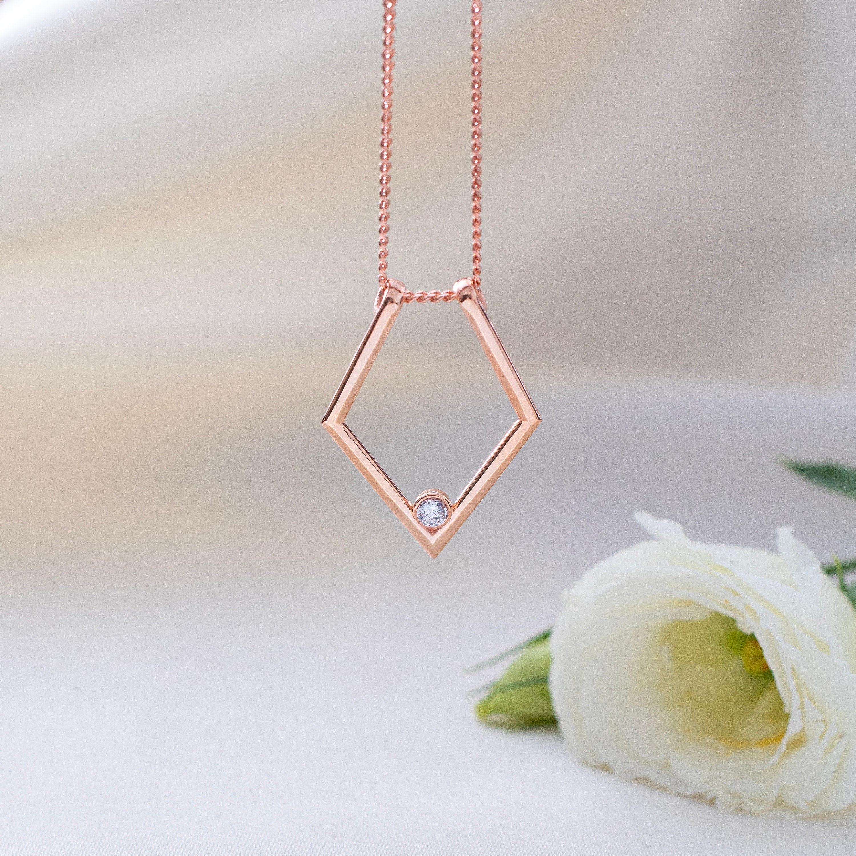 Diamond Ring Holder Necklace, Women's Ring Holder Necklace