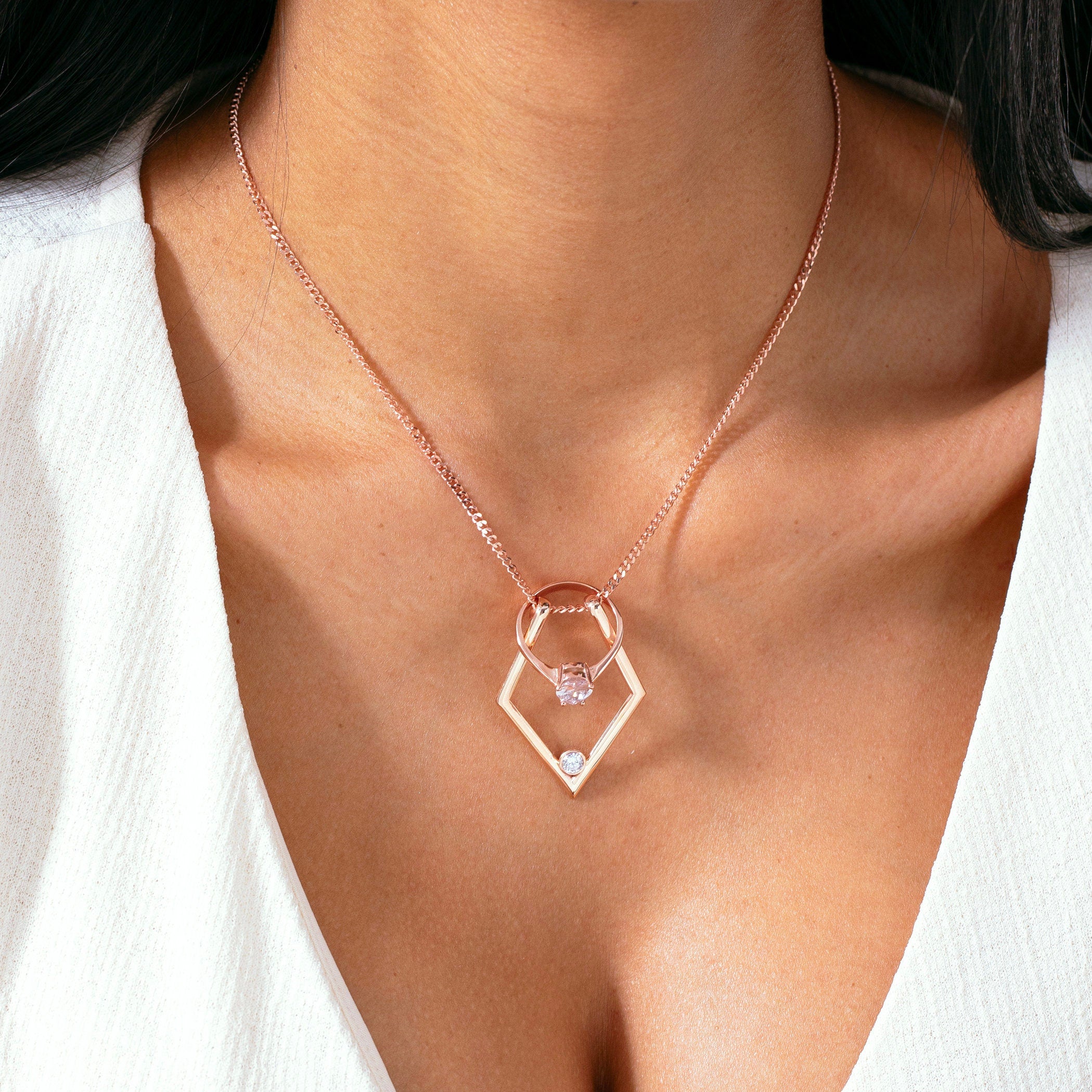 Diamond Ring Holder Necklace, Women's Ring Holder Necklace
