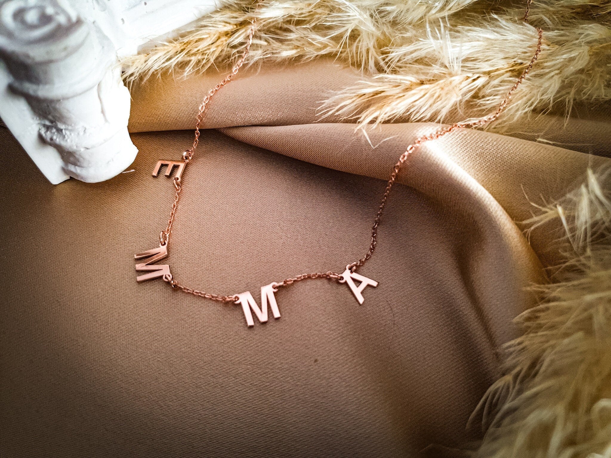 Tiny Letter Name Necklace