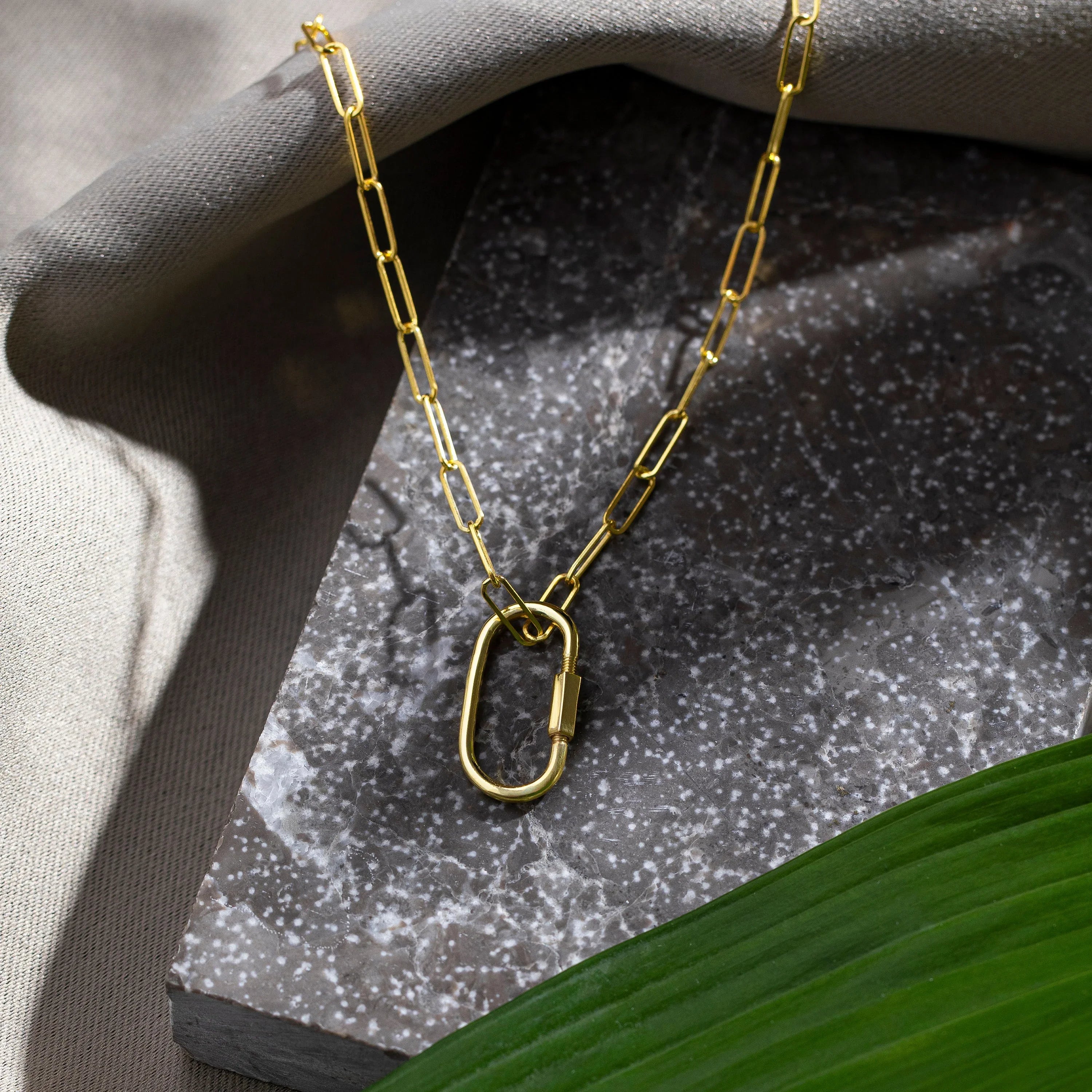 Carabiner Necklace, Ring Holder Necklace