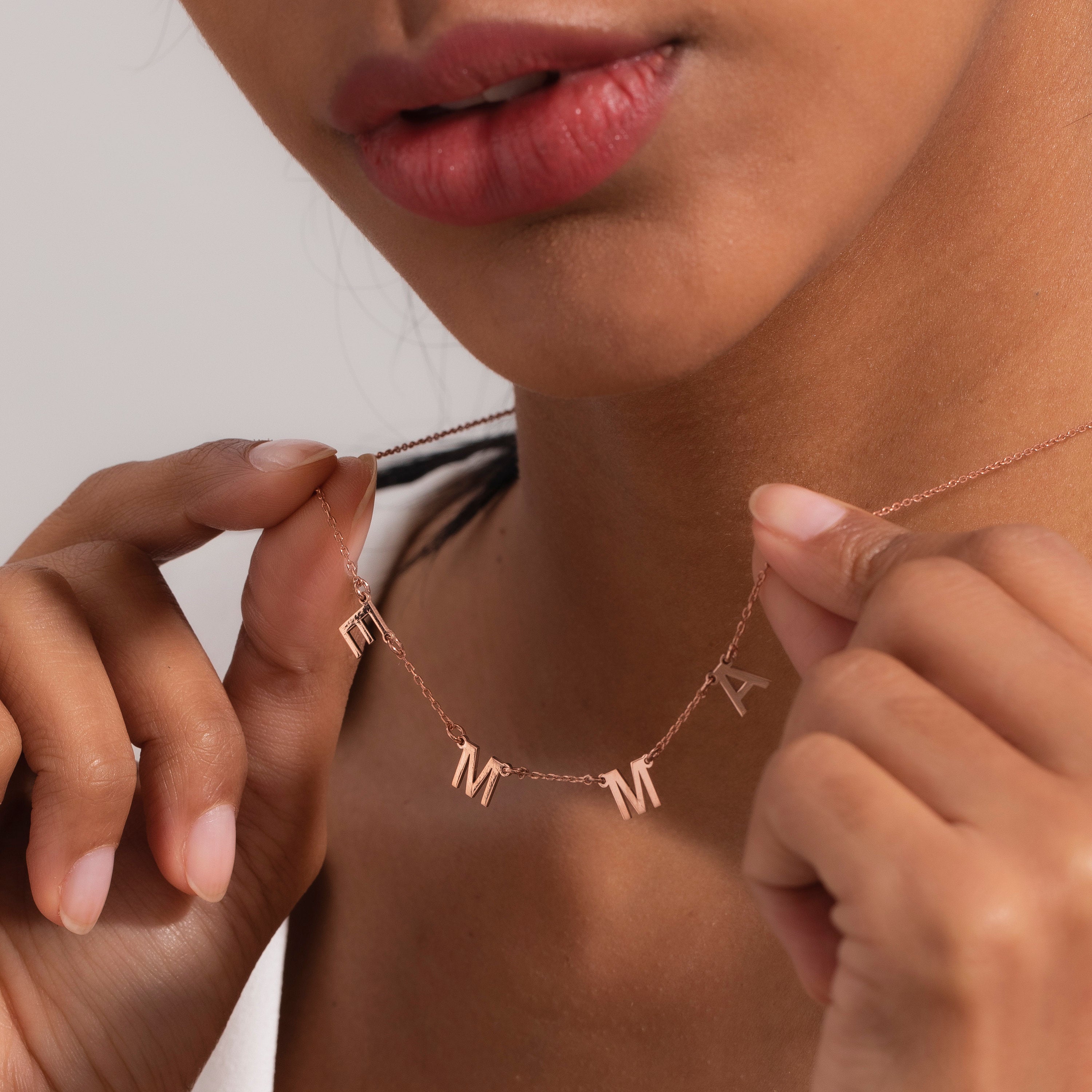 Tiny Letter Name Necklace