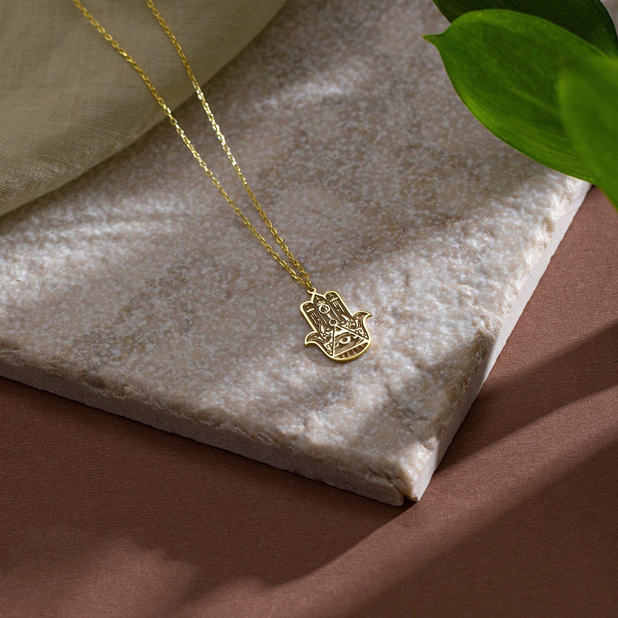 Gold Hamsa Necklace