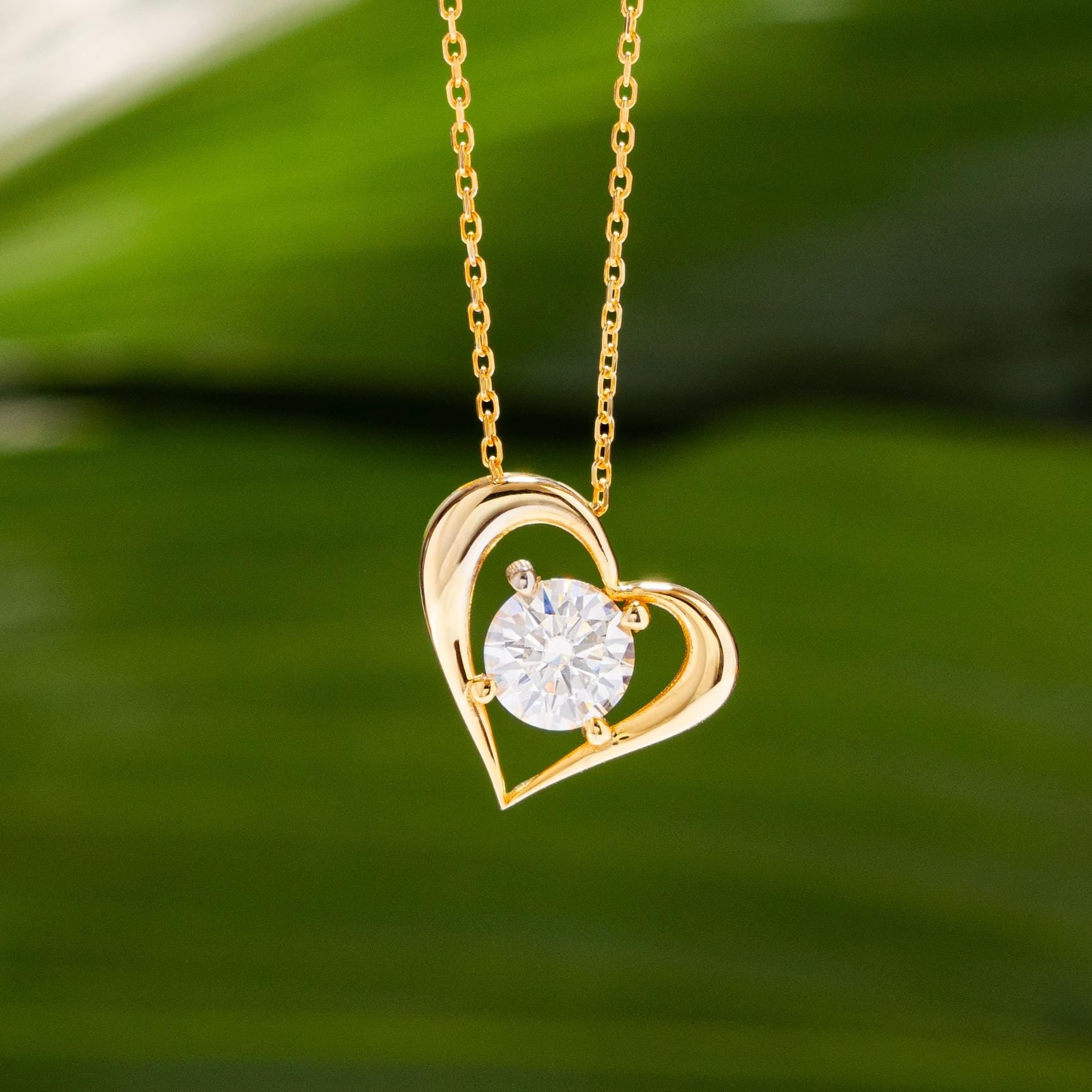 Moissanite Heart Shapped Necklace
