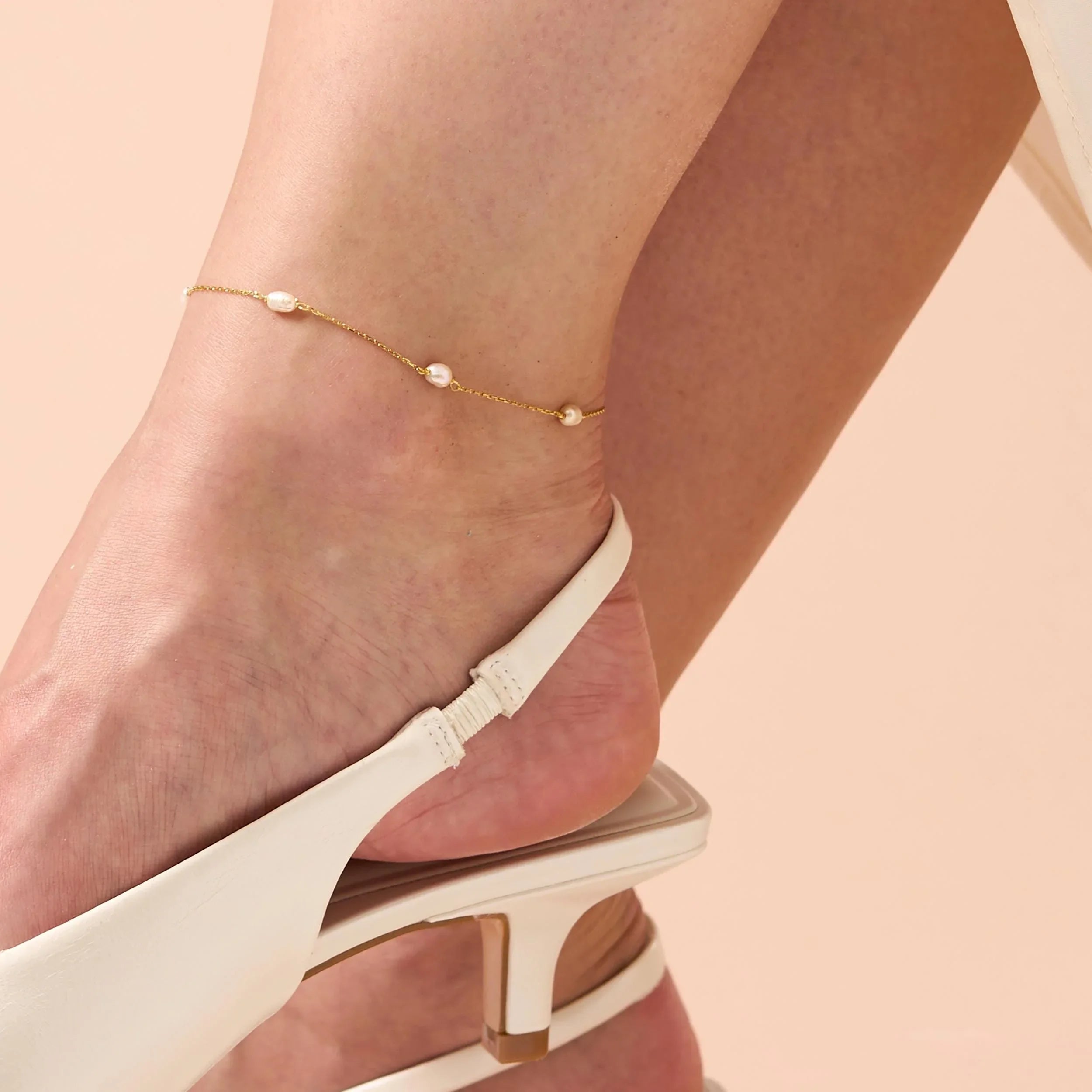 Pearl Anklet Sterling Silver