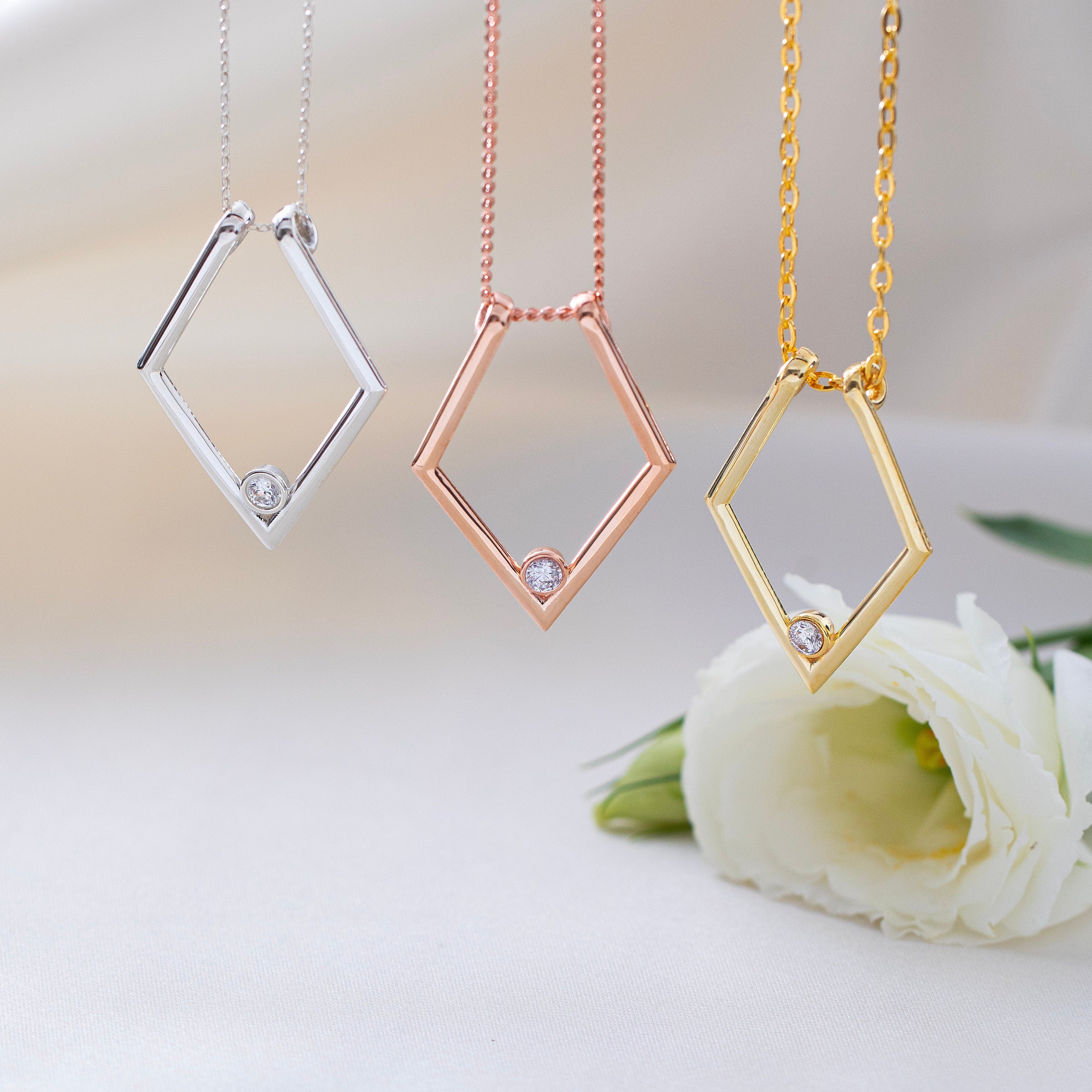 Diamond Ring Holder Necklace, Women's Ring Holder Necklace