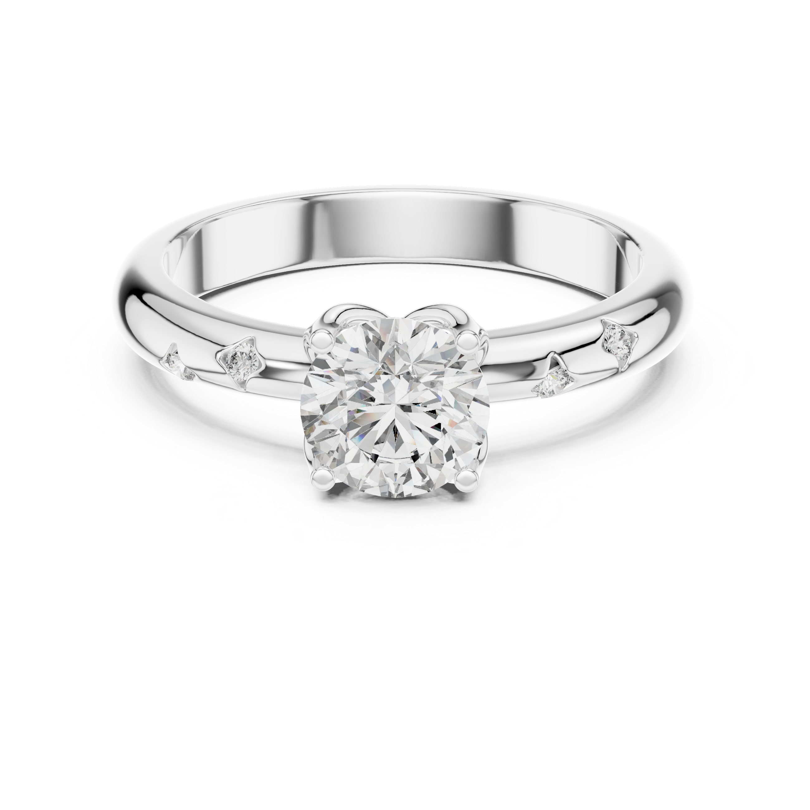 The Texel Ring - Round Cut Celestial Solitaire