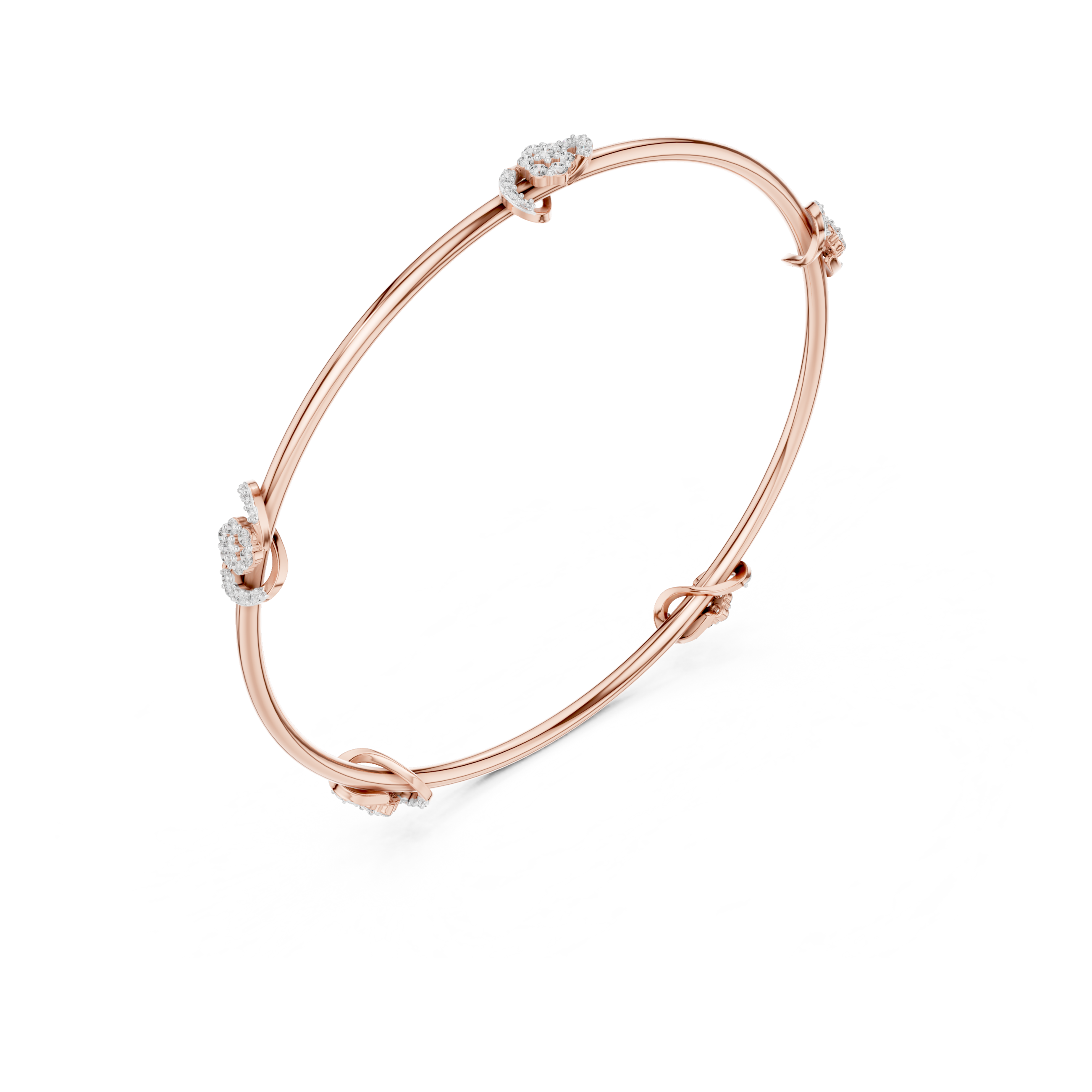 The Cork Bangle - Diamond Floral Station Bracelet
