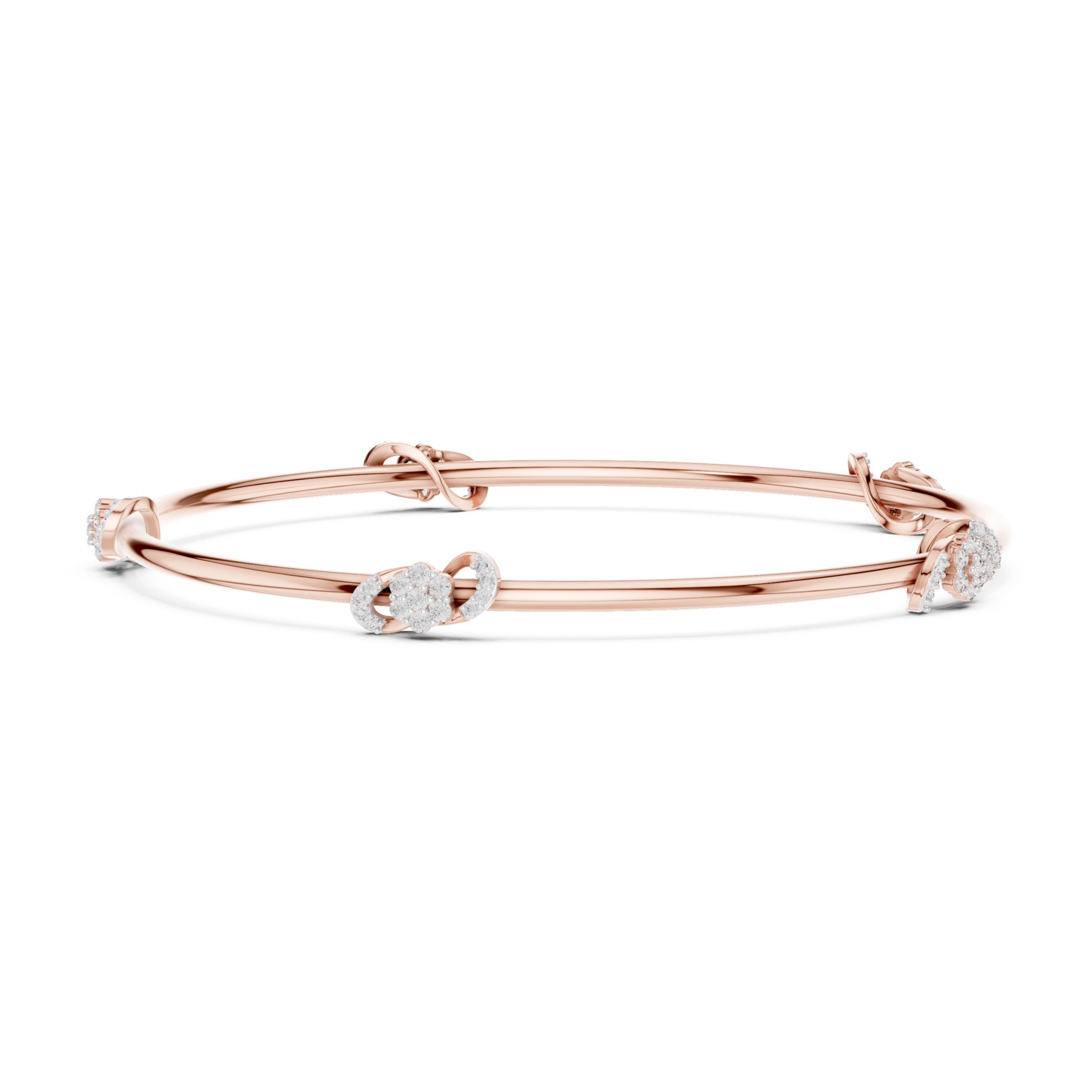 The Cork Bangle - Diamond Floral Station Bracelet