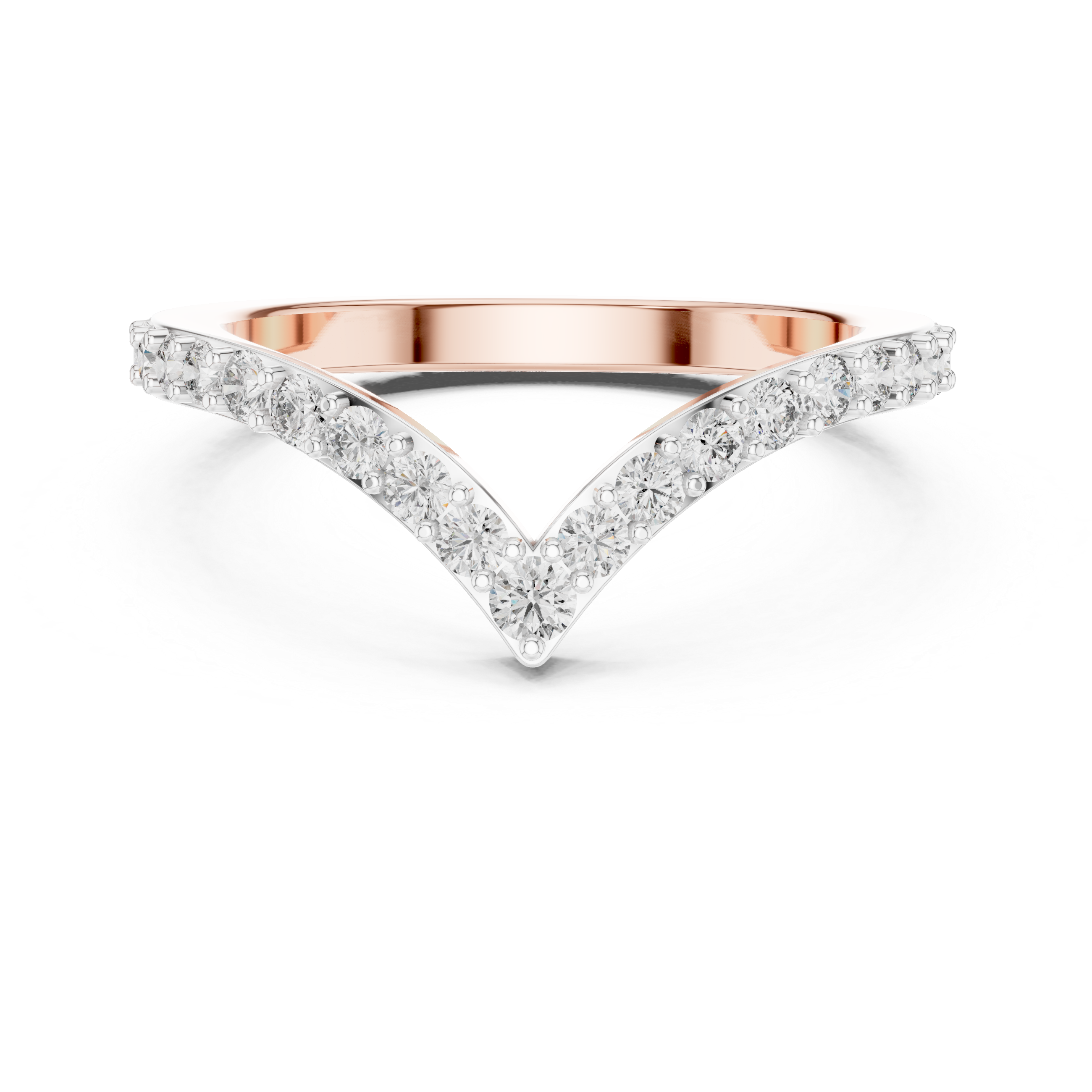 The Beersel Ring - Diamond Chevron Stacking Band