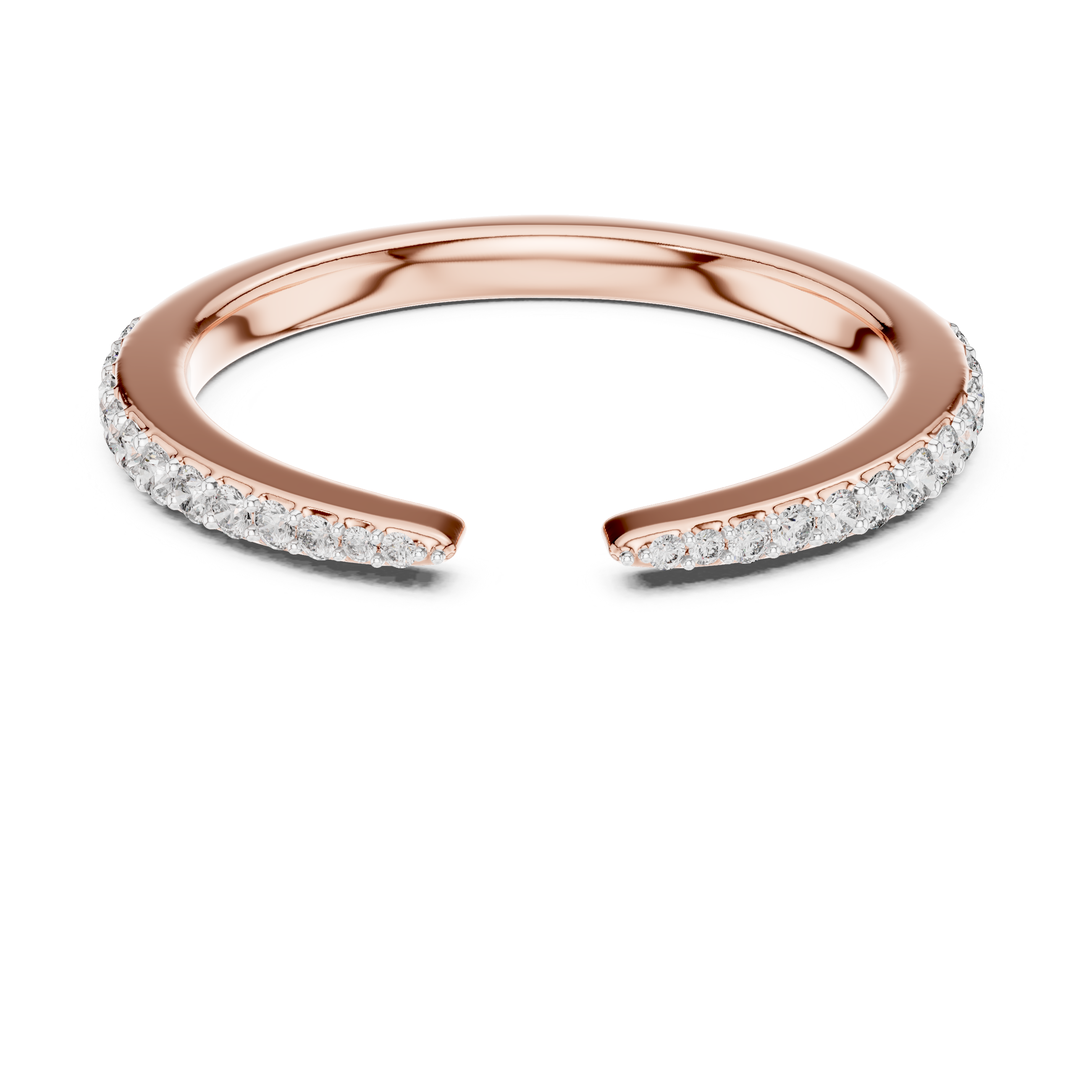 The Huizingen Ring - Graduated Diamond Open Shank Band