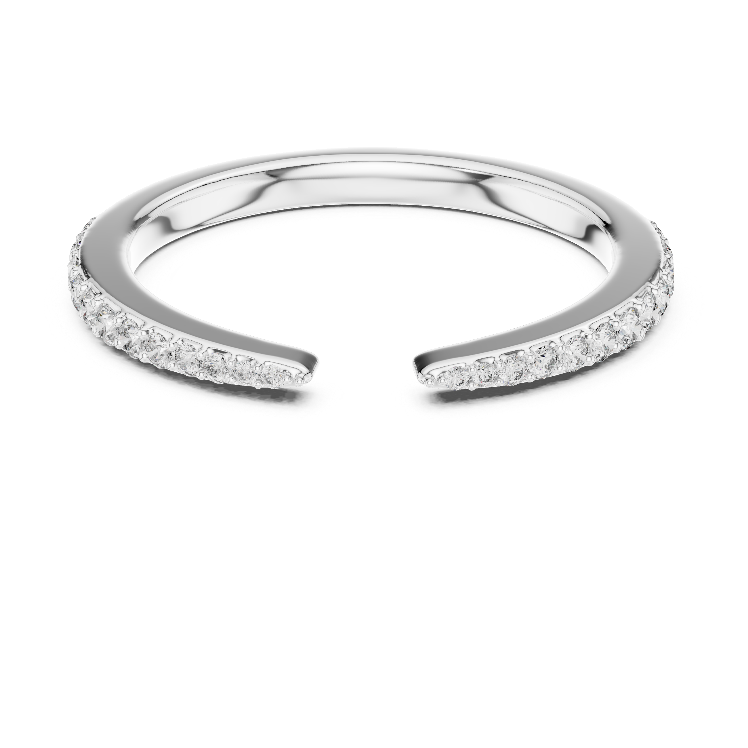 The Huizingen Ring - Graduated Diamond Open Shank Band