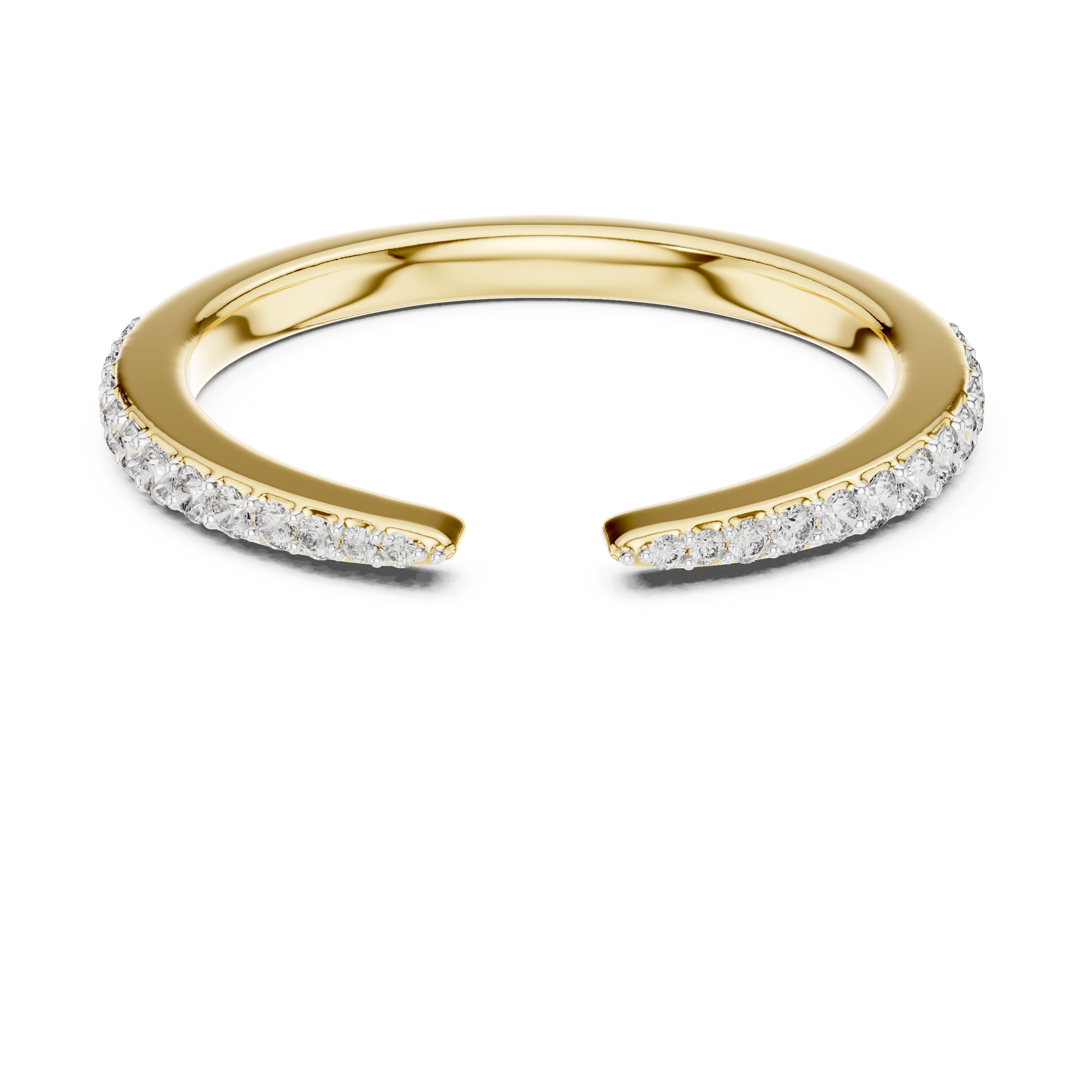 The Huizingen Ring - Graduated Diamond Open Shank Band
