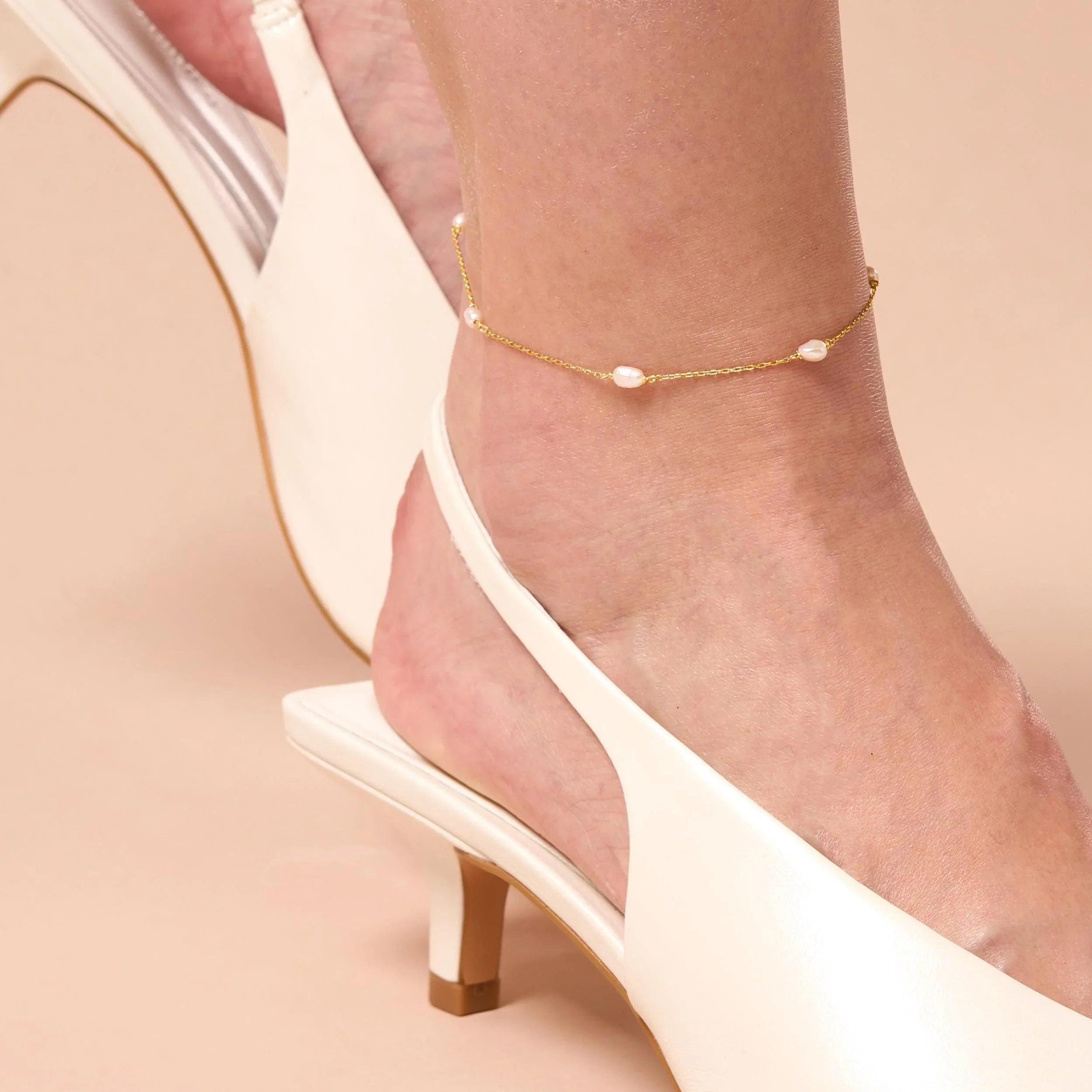 Pearl Anklet Sterling Silver