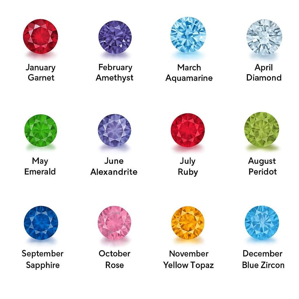 Marquise Cut Simulated Diamond Rings with birthstones