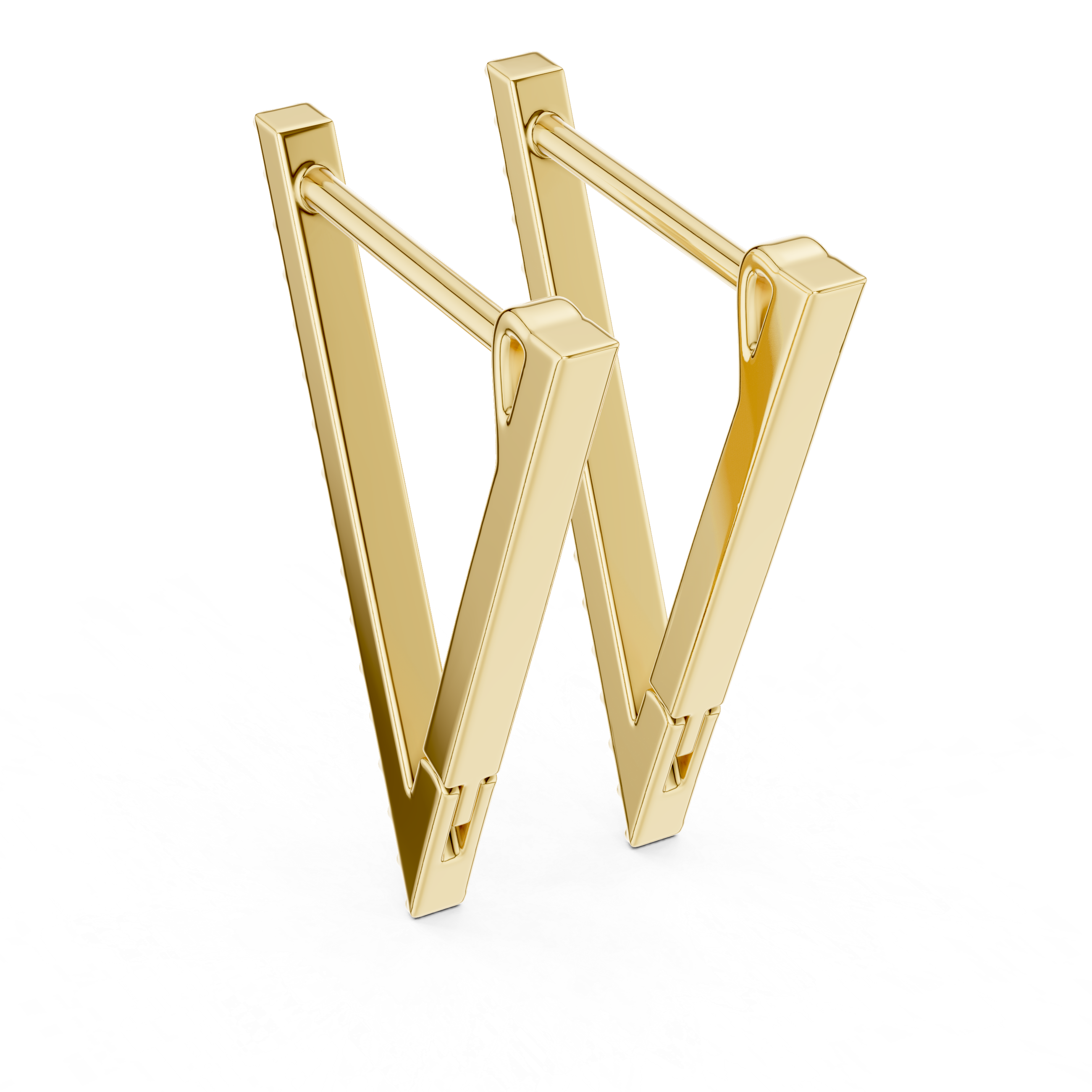 The Toronto Earrings - Pave Diamond Wishbone Drops