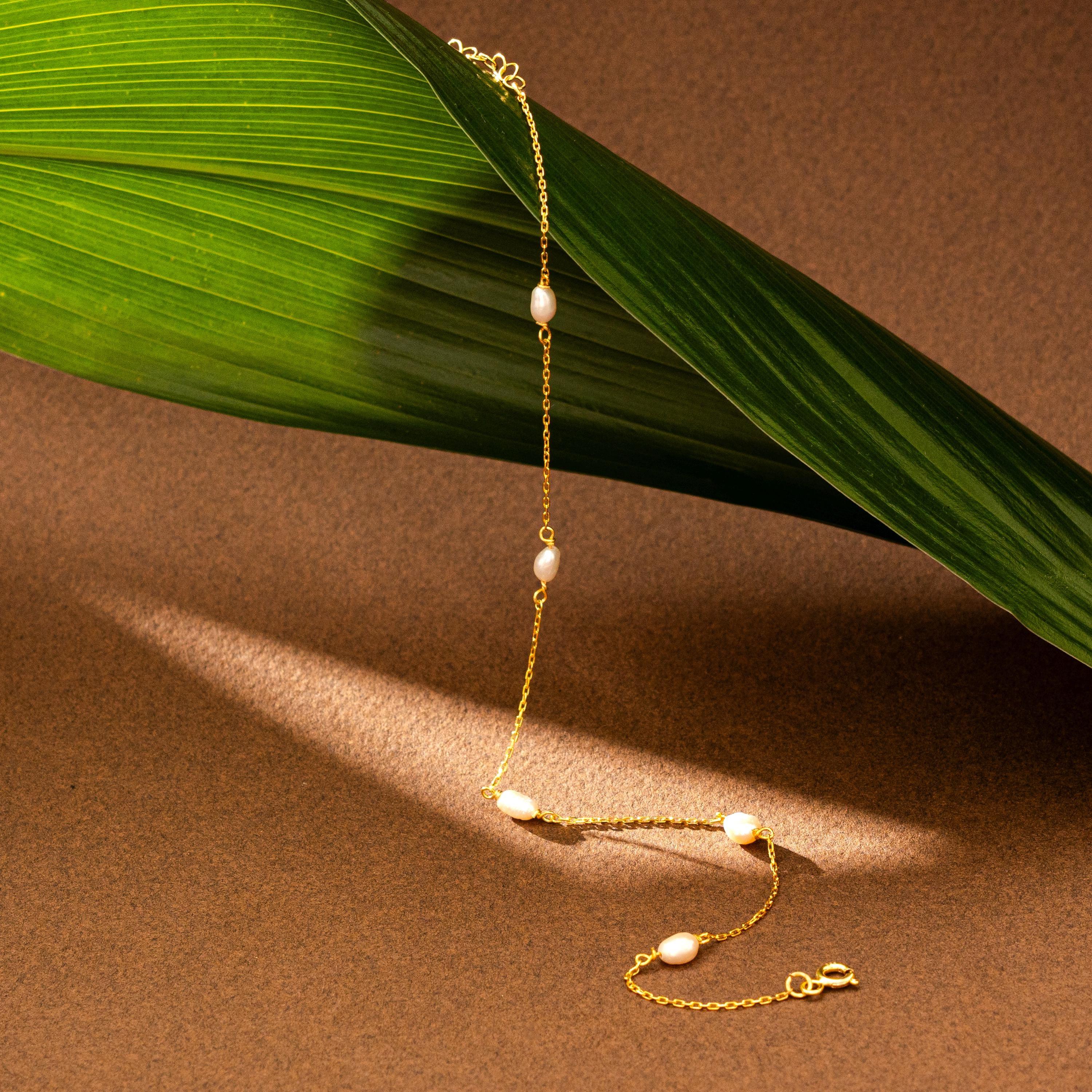 Pearl Anklet Sterling Silver