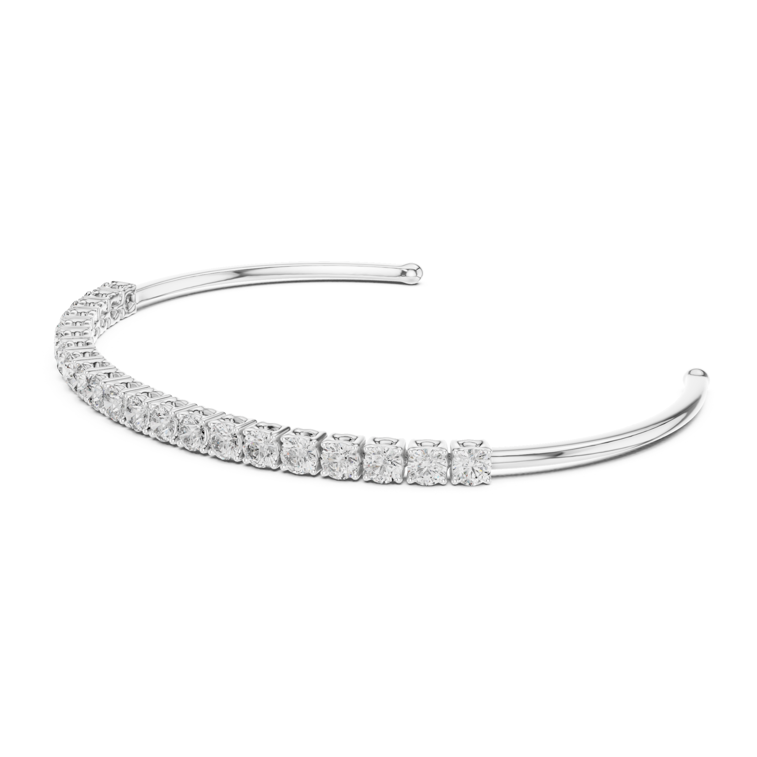 The Turin Bracelet - Diamond Flex Cuff Bracelet