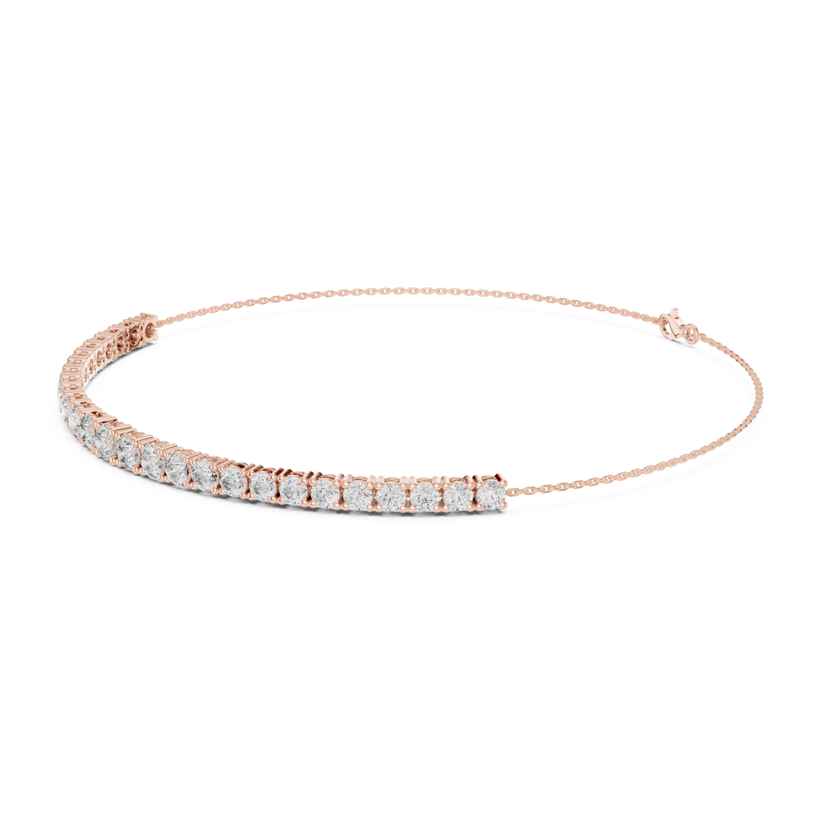The Lisbon Bracelet - Graduated Round Brilliant Diamond Tennis Bracelet