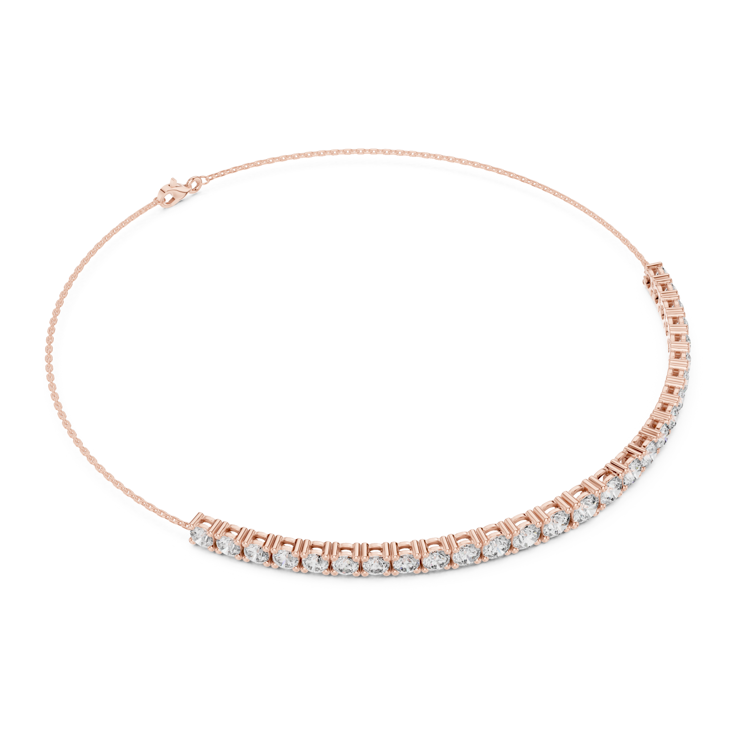 The Lisbon Bracelet - Graduated Round Brilliant Diamond Tennis Bracelet