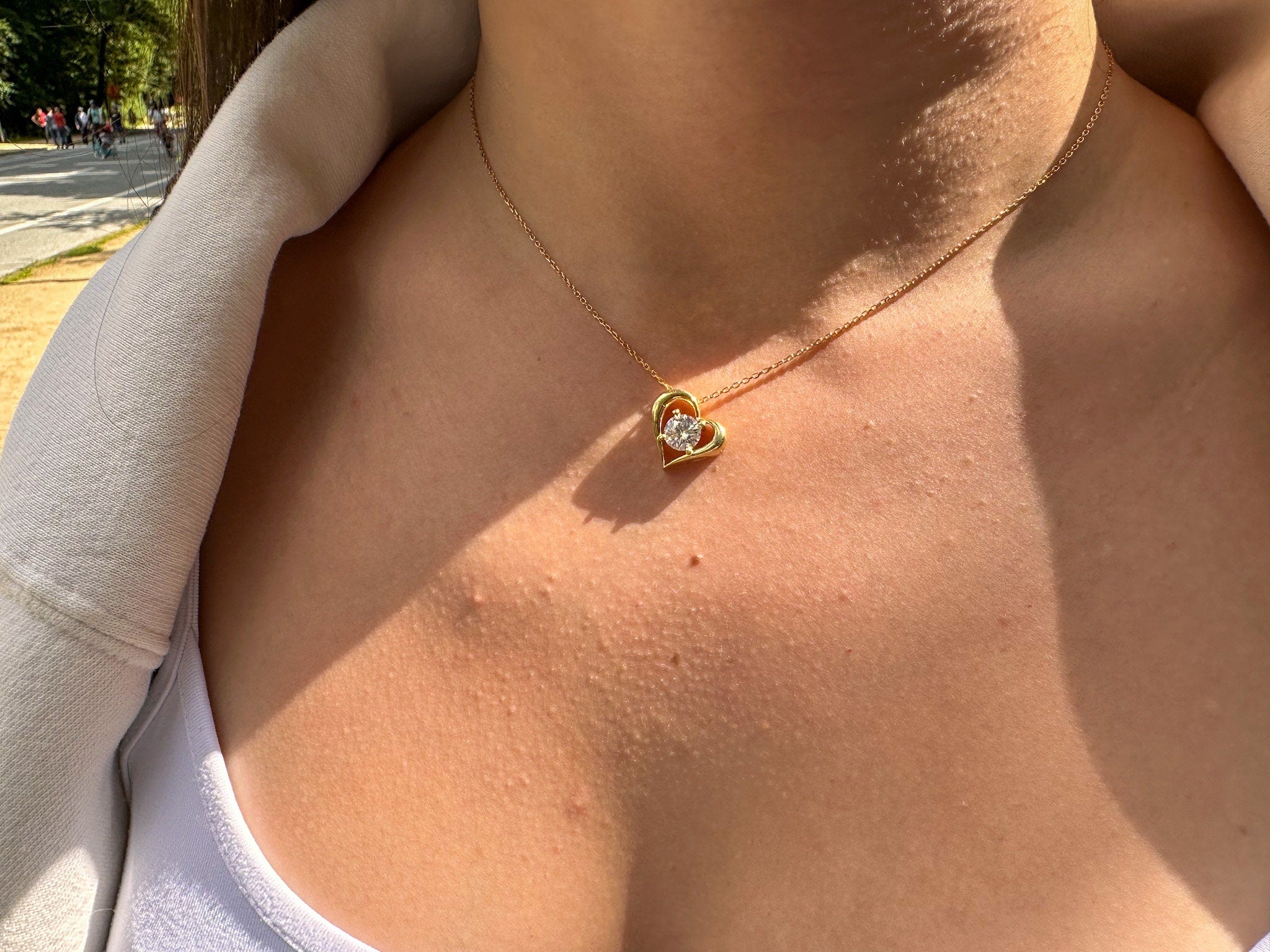 Moissanite Heart Shapped Necklace