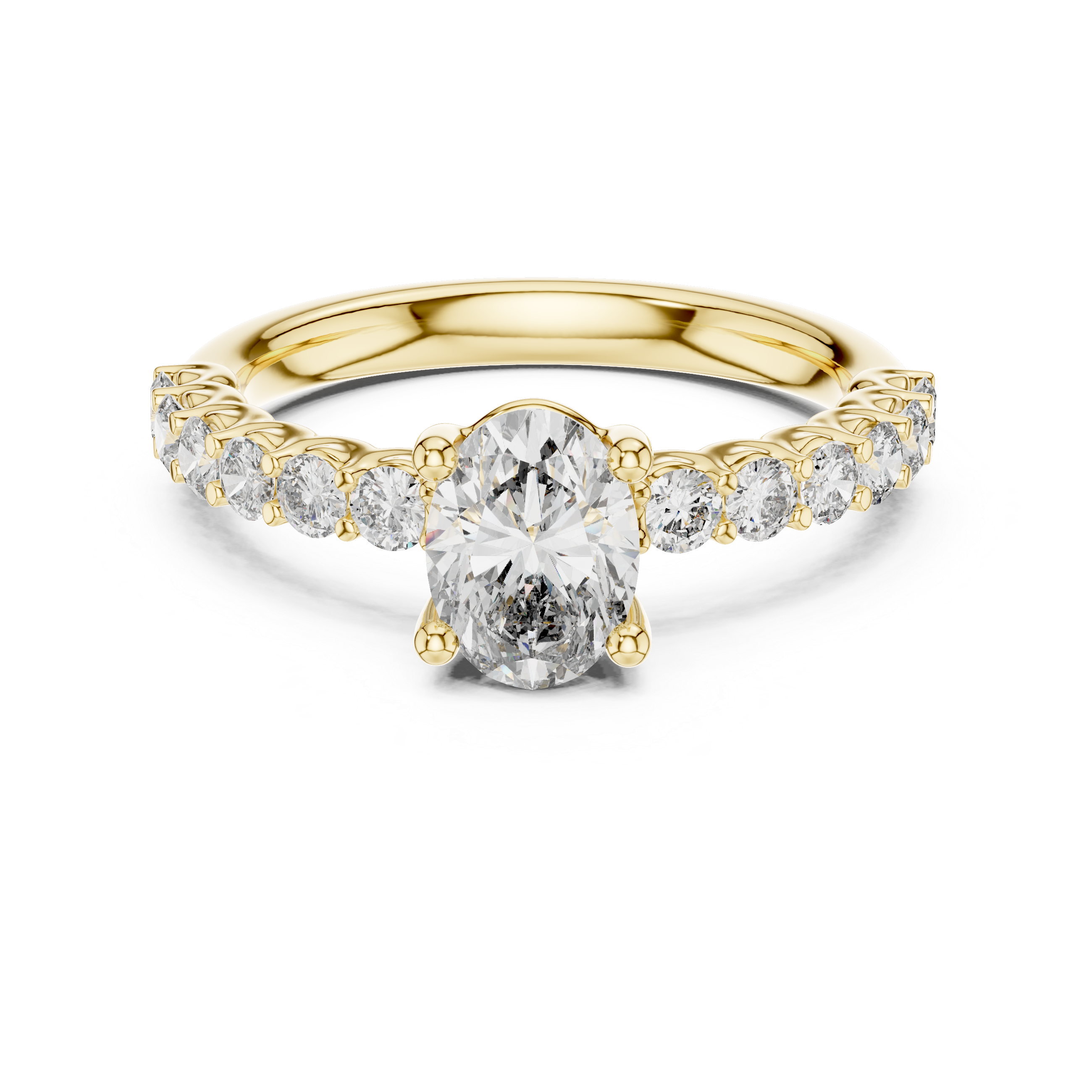 The Groningen Ring - Oval Cut Diamond Shared-Prong Engagement Ring