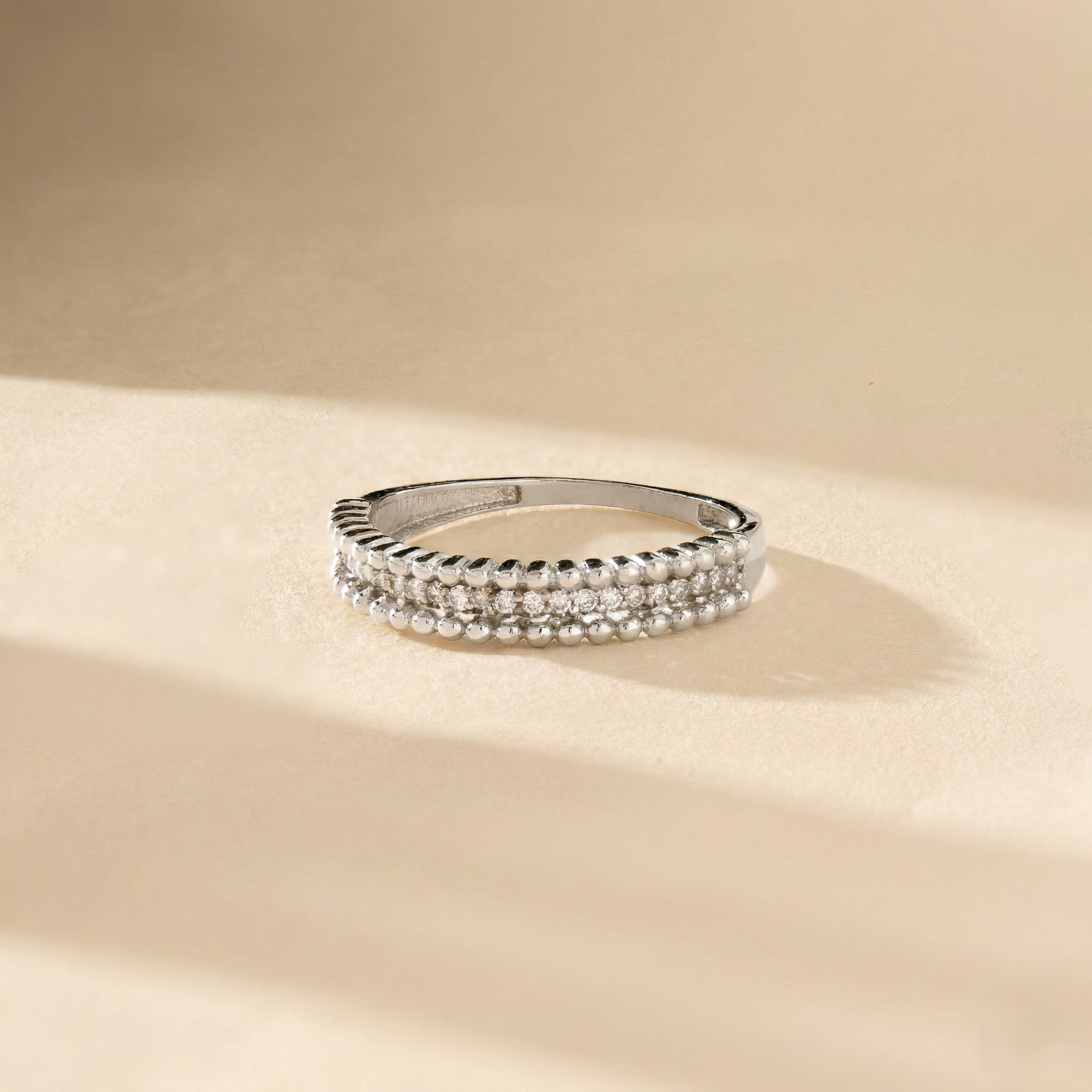 Textured Pavé Ring