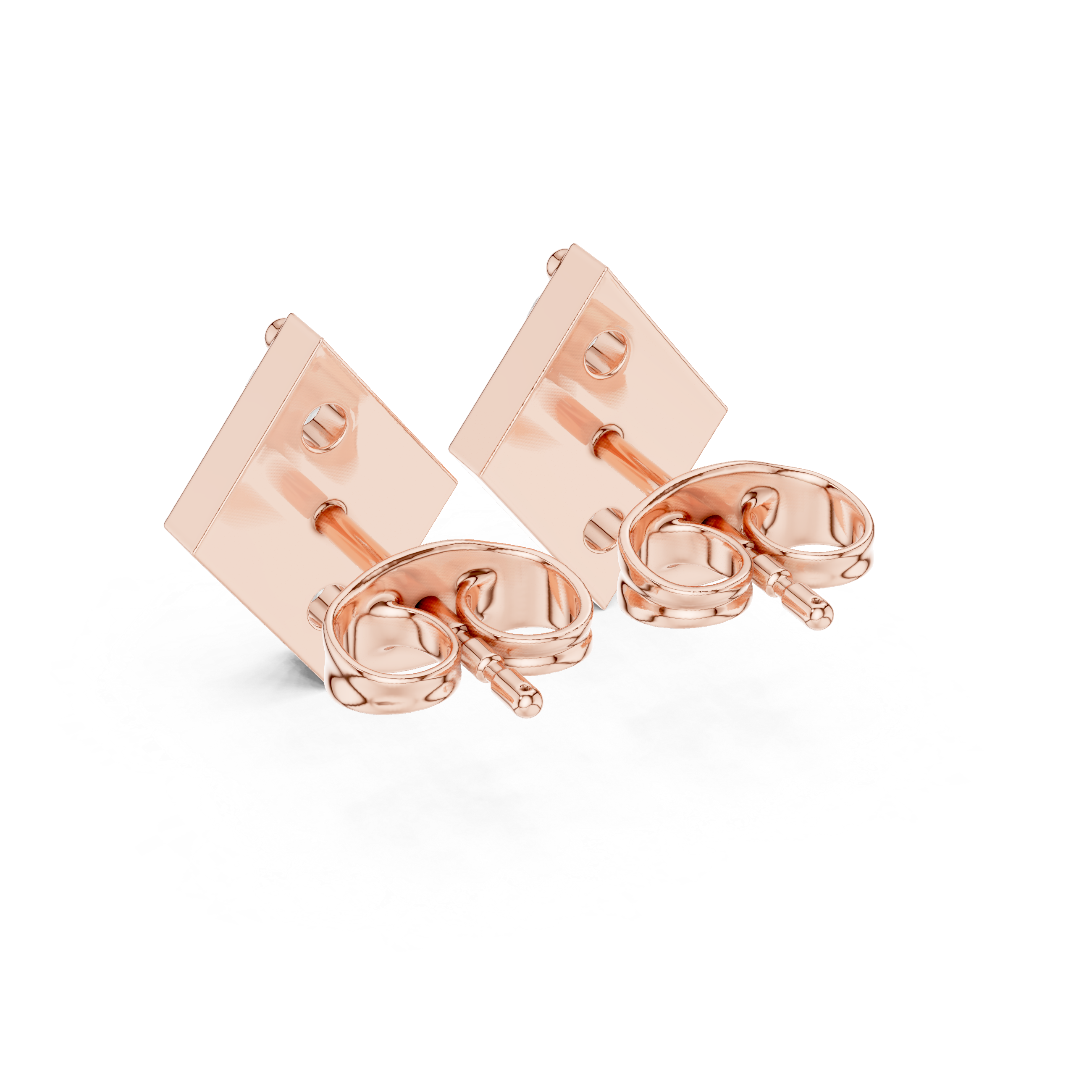 The Brienno Earrings - Minimalist Rhombus Diamond Trio Studs