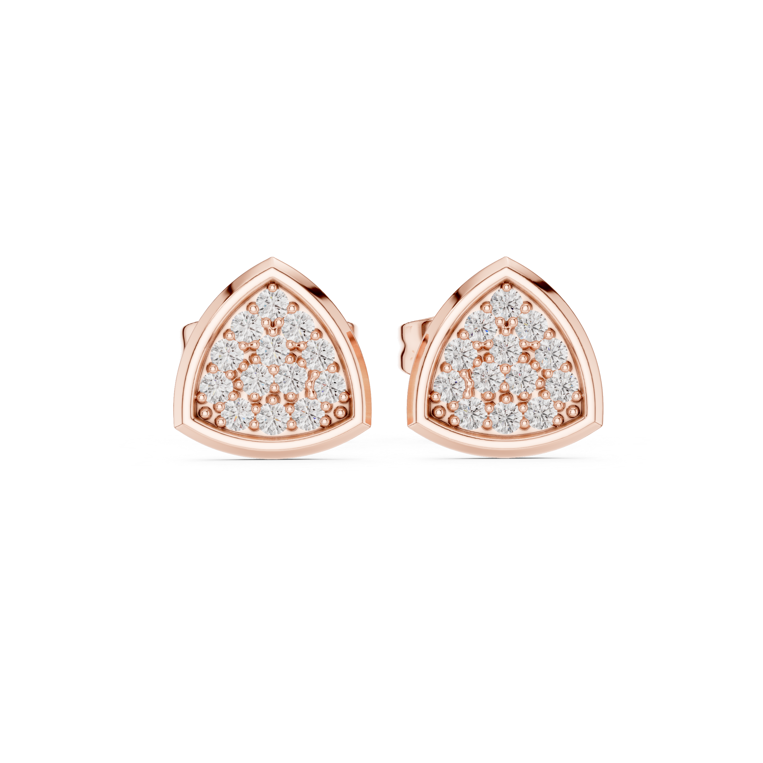 The Radlett Earring - Pave-Set Trillion Silhouette Studs