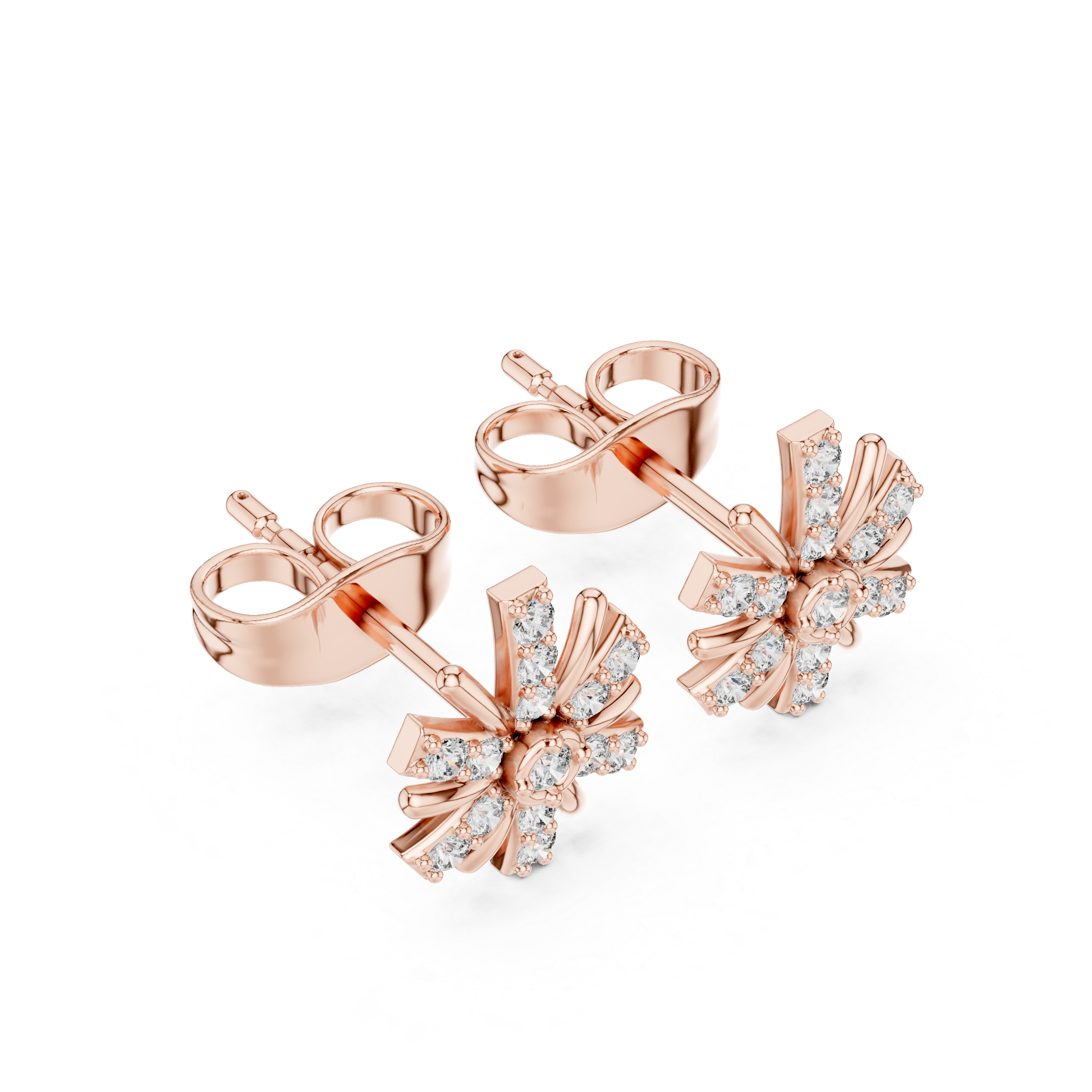 The Totteridge Earring - Radiantly Starburst Pave Studs