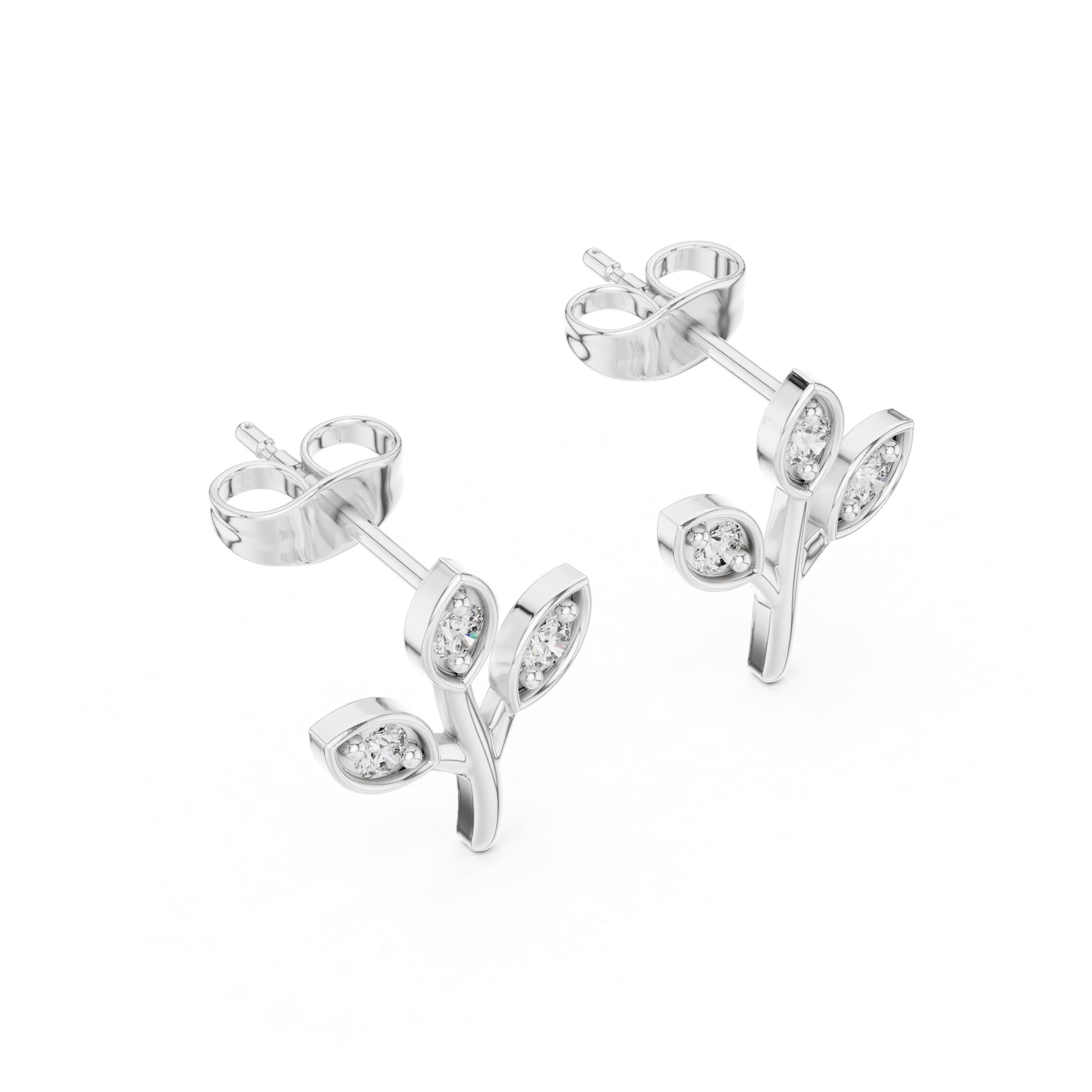 The Chigwell Earring - Organic Botanical Diamond Studs