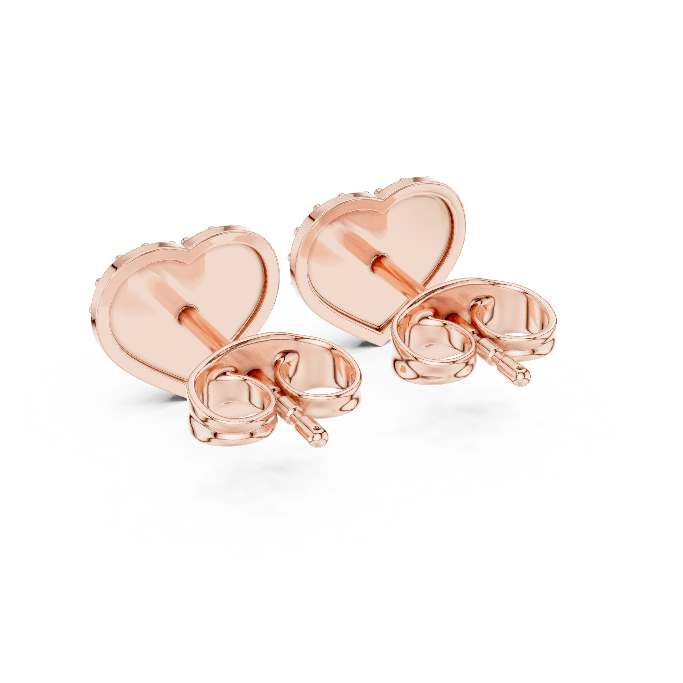 The Moltrasio Earring - Micro-Pave Heart Silhouette Studs