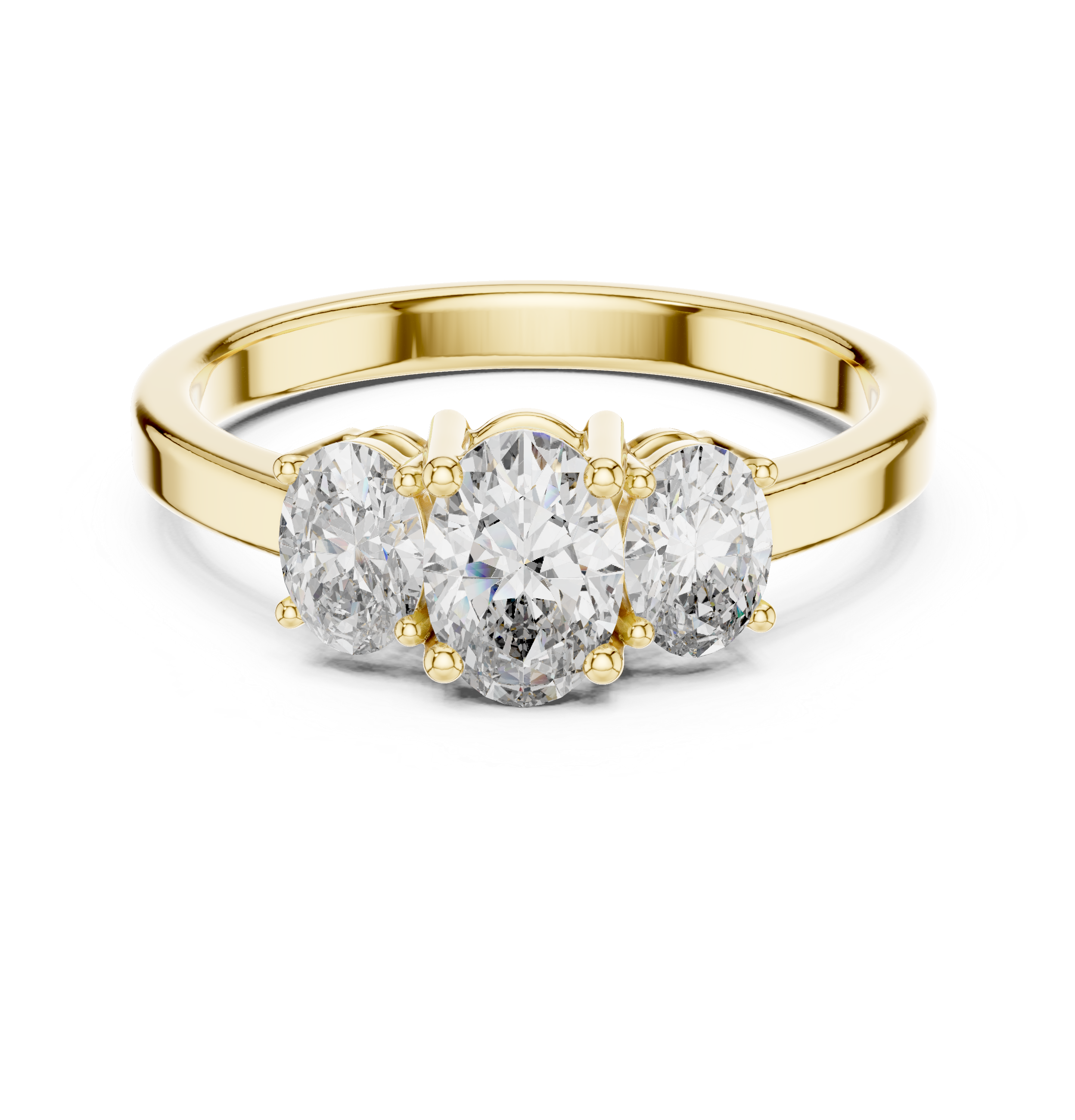 The Tauragė Ring - Oval Cut Three-Stone Trinity Engagement Ring