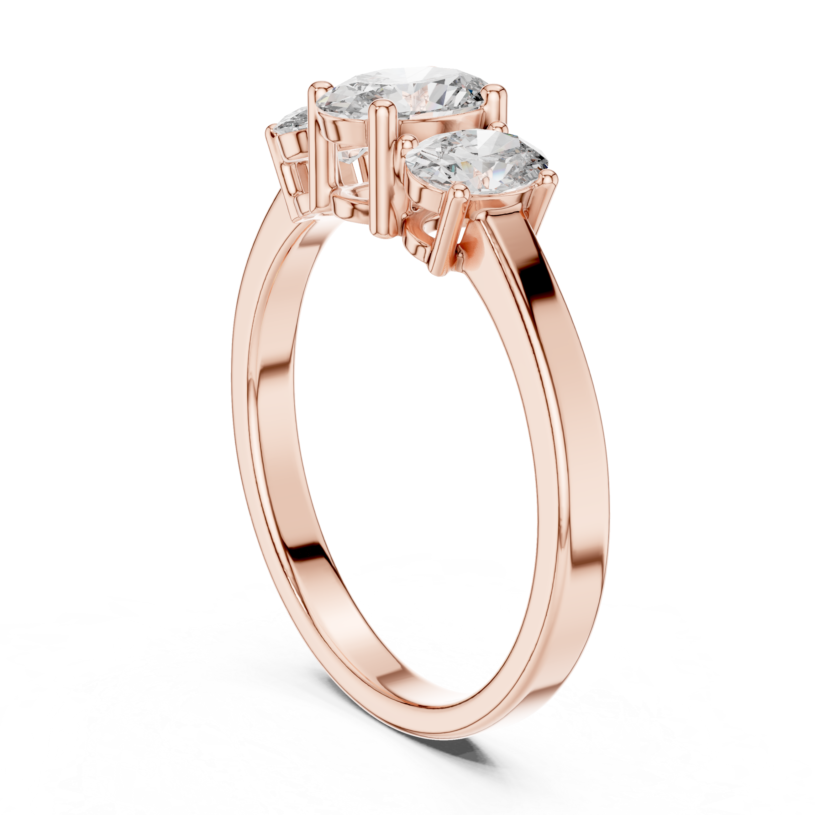 The Tauragė Ring - Oval Cut Three-Stone Trinity Engagement Ring