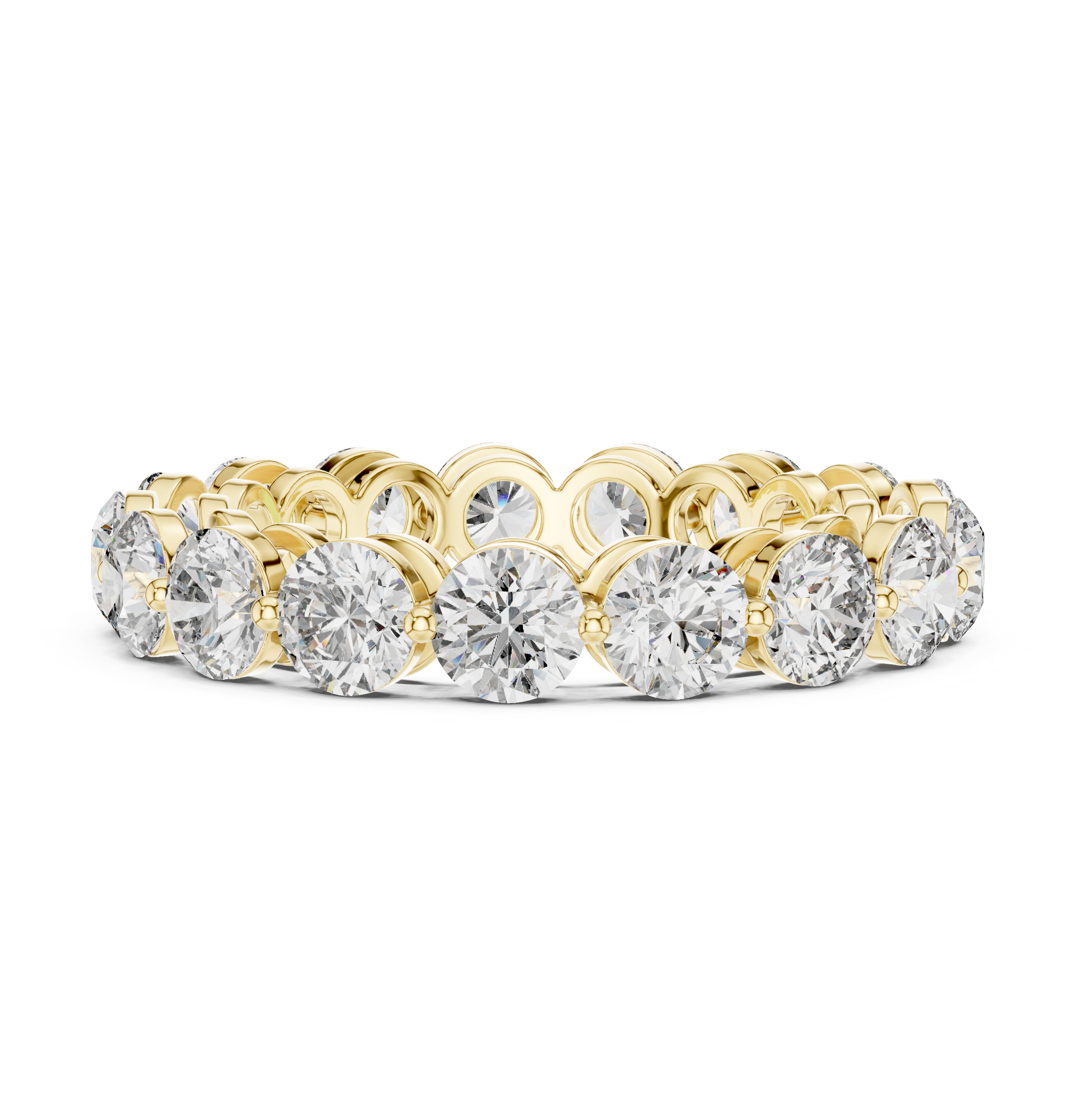The Šiauliai Ring - Round Cut Collet Set Eternity Band