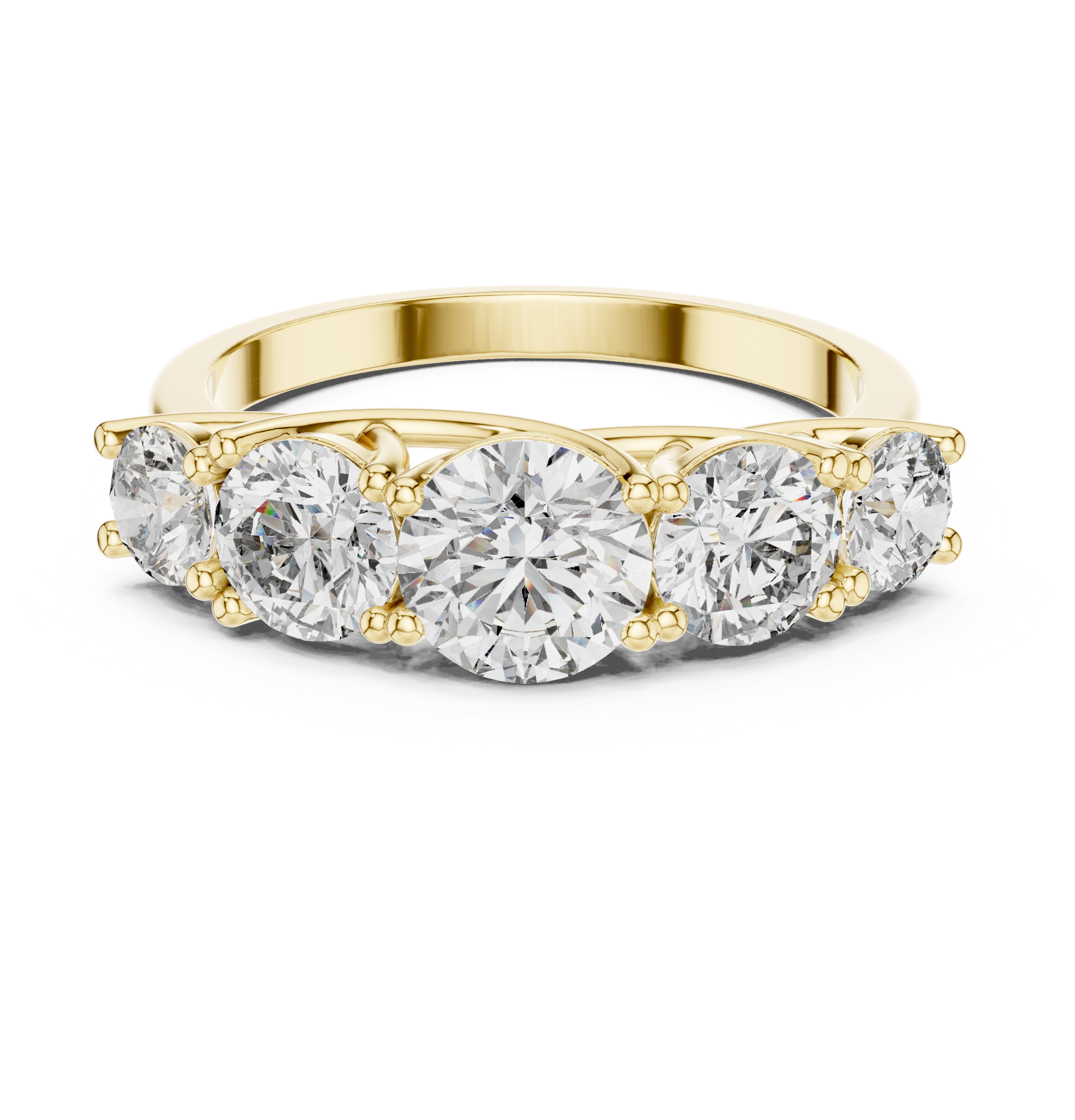 The Rakvere Ring - Round Cut Graduated Five-Stone Ring