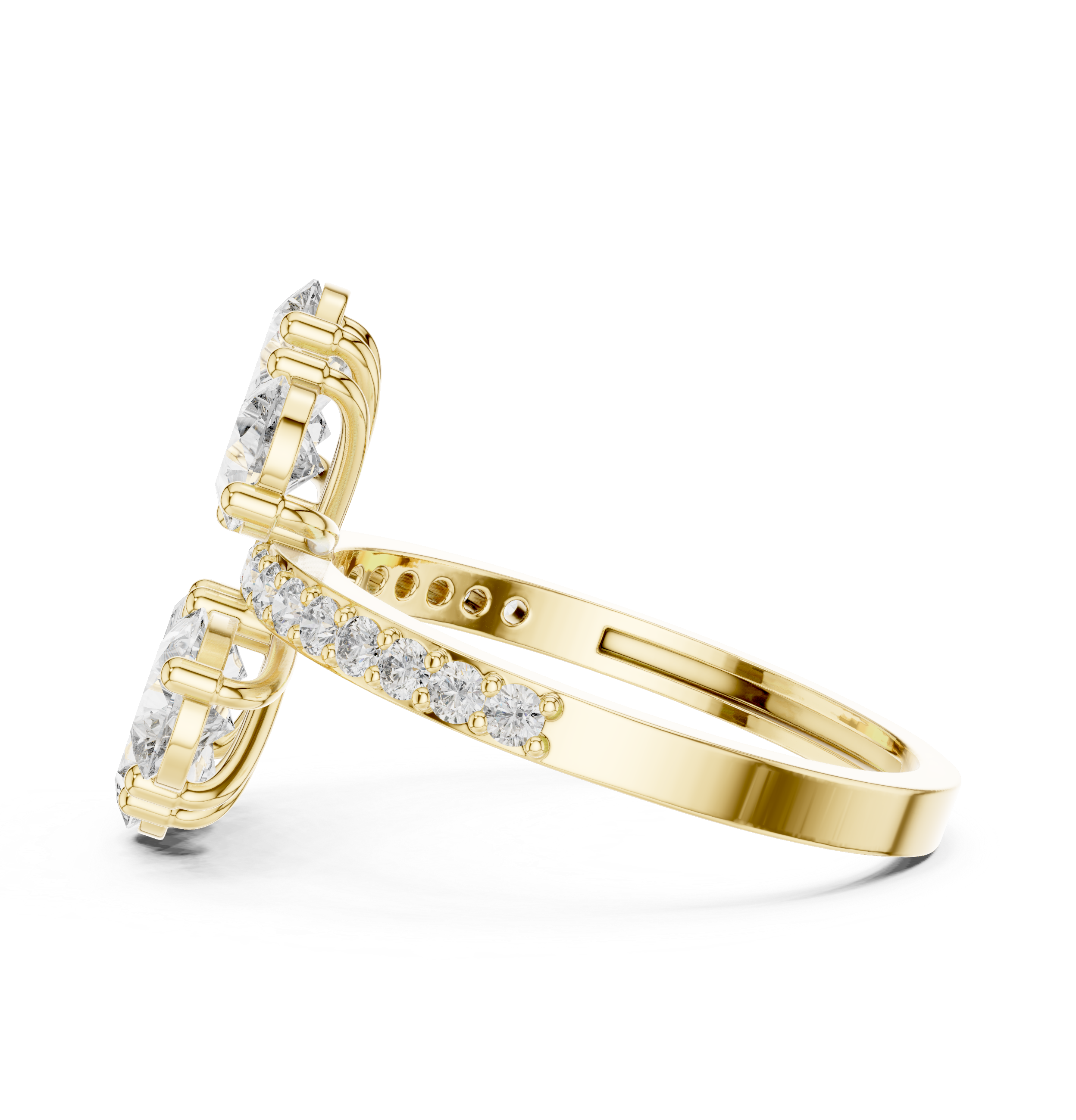 The Narva Ring - Pear Cut Floral Starburst Diamond Ring