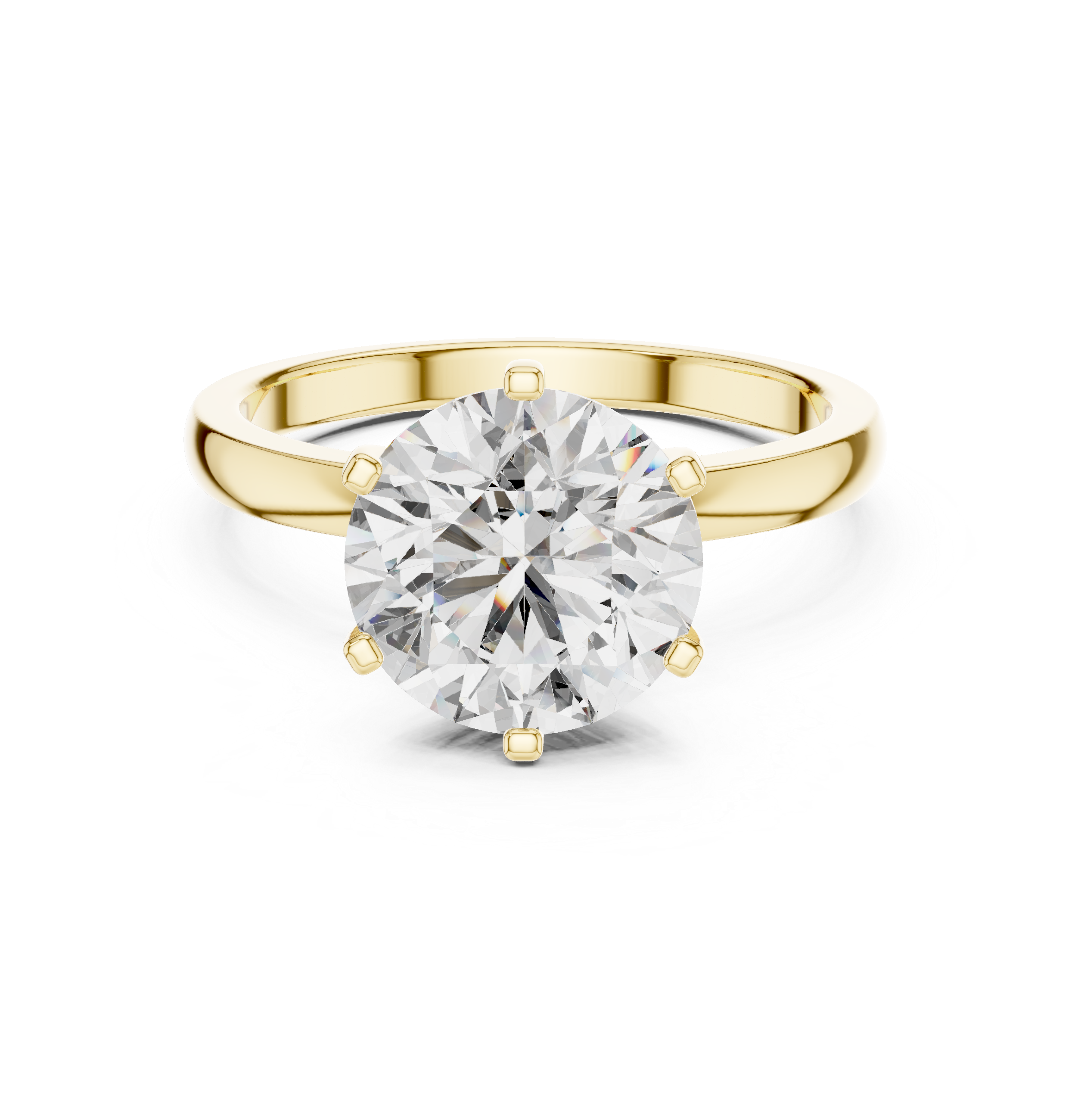 The Holstebro Ring - Round Cut Six-Prong Tulip Solitaire